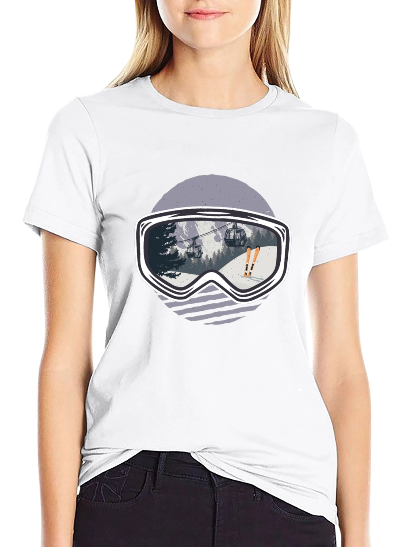 Ski Goggles Graphic Tee - Black