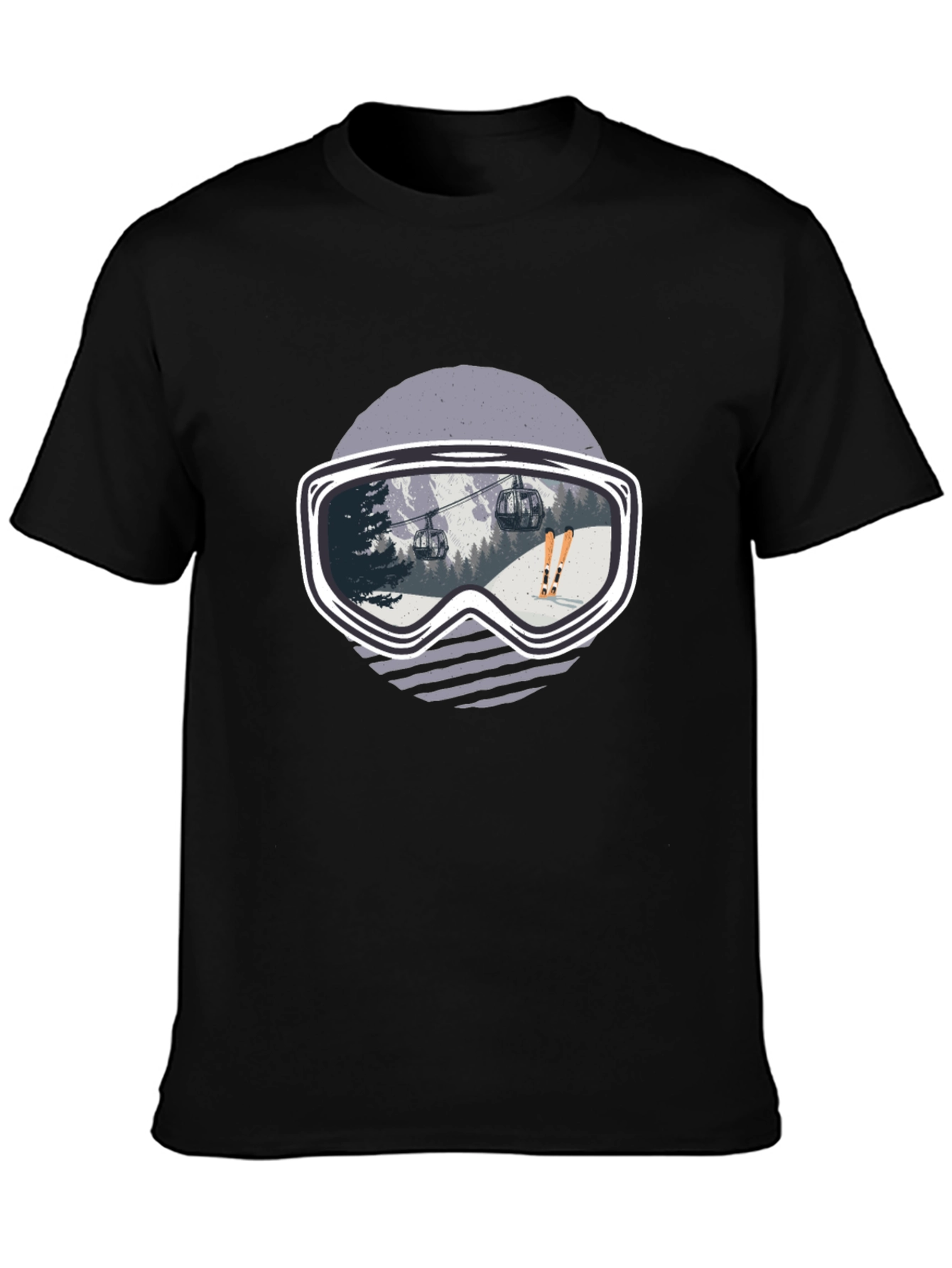 Ski Goggles Graphic Tee - Black