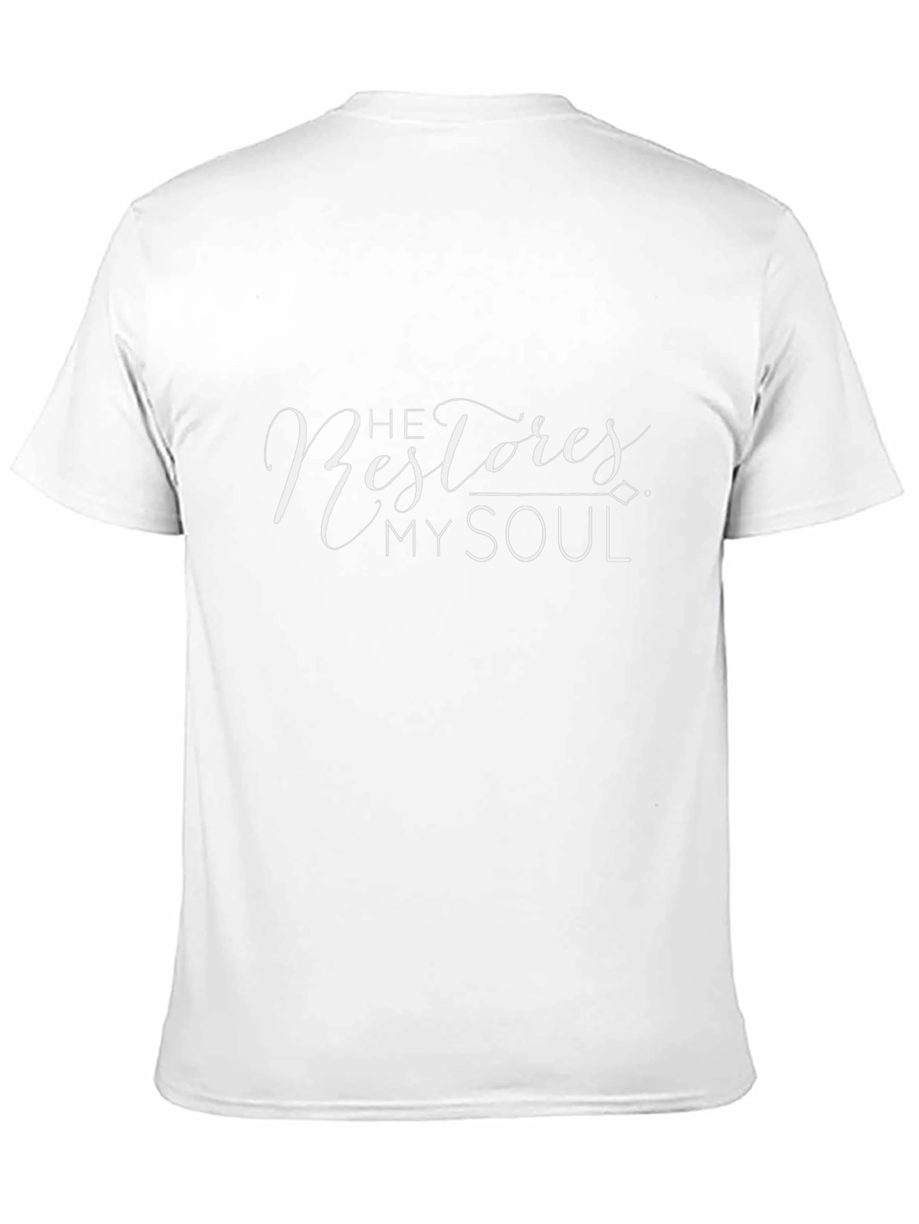 He Restores My Soul Black Graphic Tee