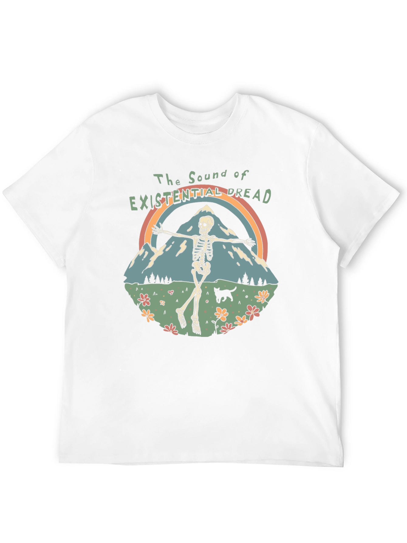 Existential Dread Skeleton Graphic T-Shirt