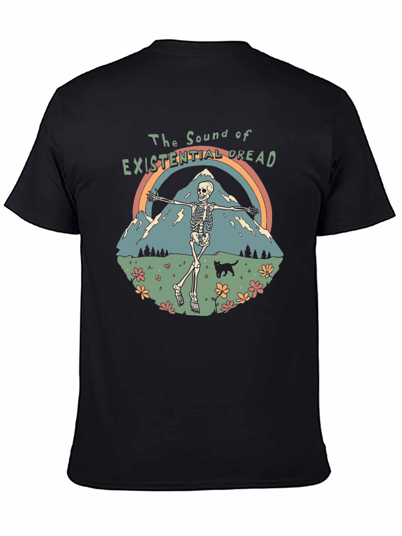 Existential Dread Skeleton Graphic T-Shirt