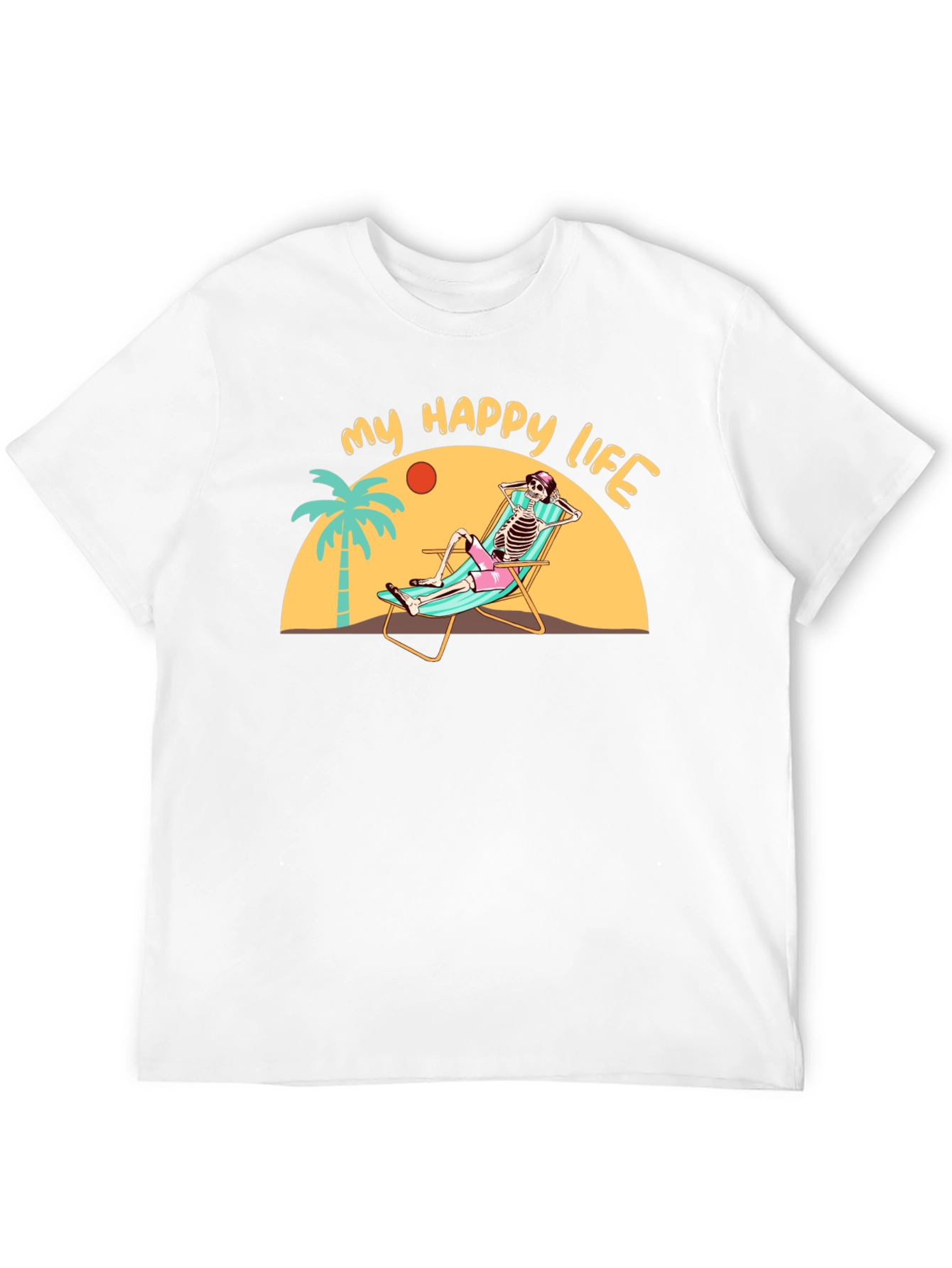 My Happy Life Skeleton Beach T-Shirt