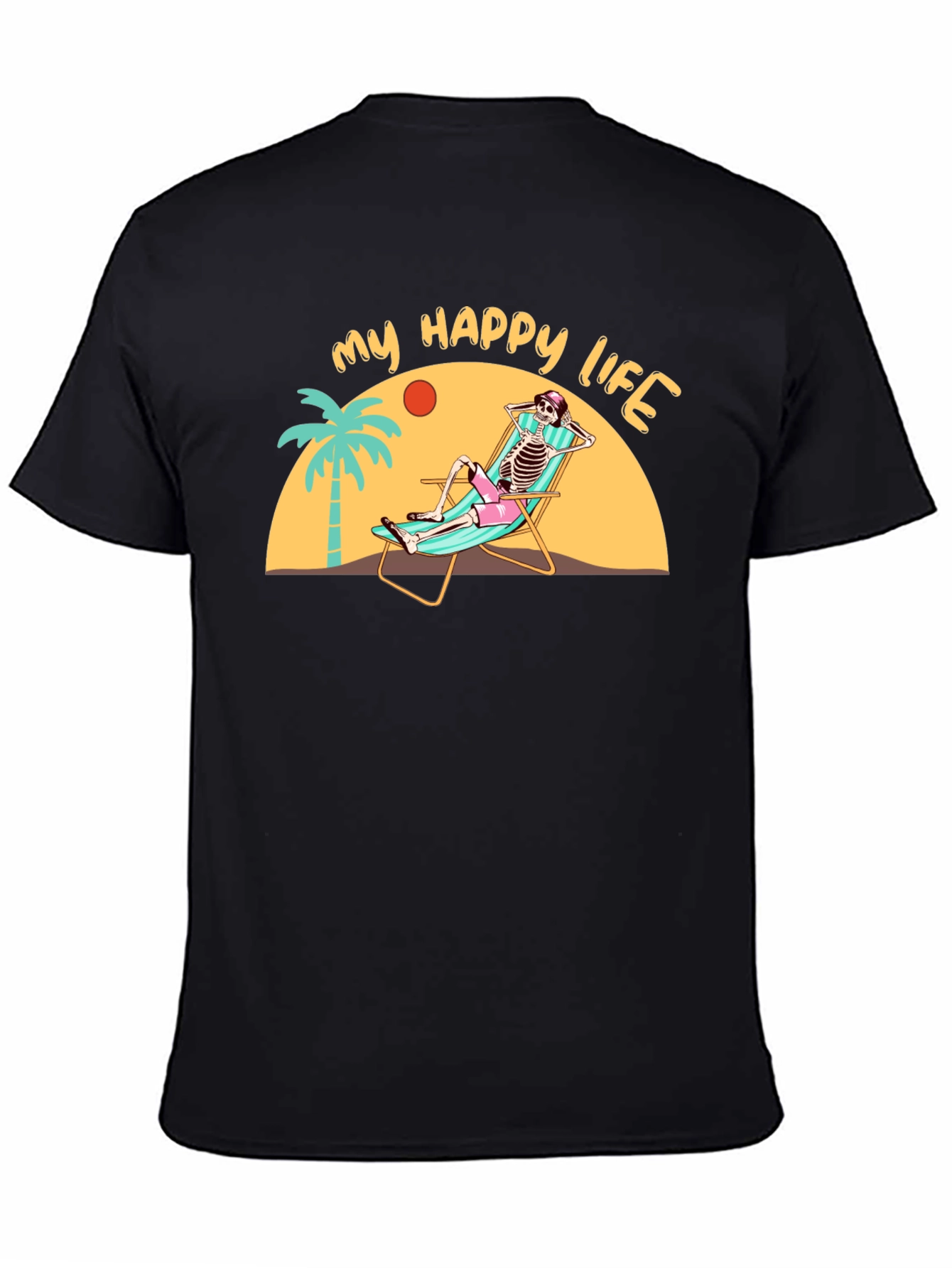 My Happy Life Skeleton Beach T-Shirt