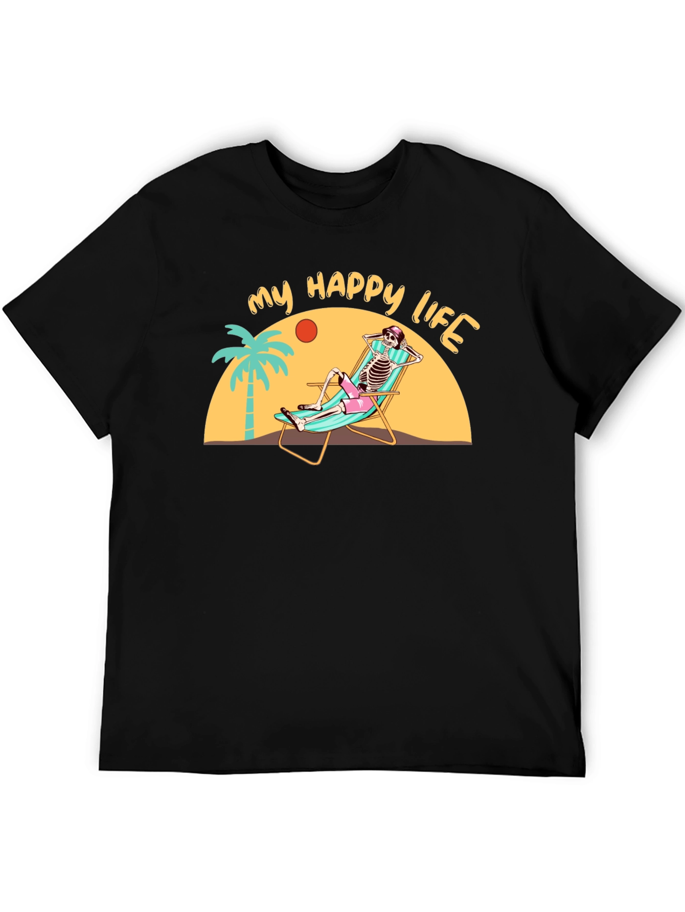 My Happy Life Skeleton Beach T-Shirt