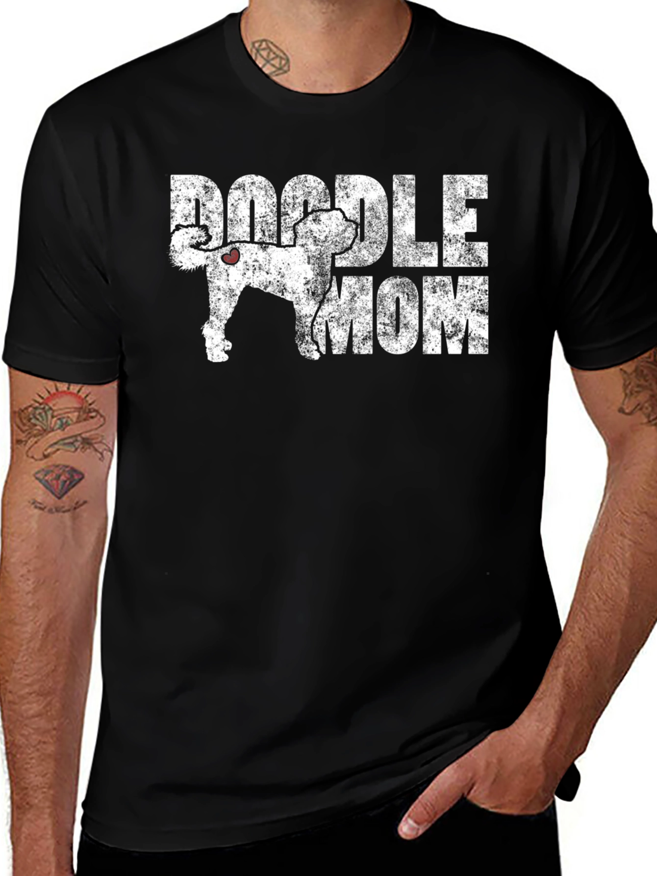 Doodle Mom T-Shirt - Distressed Design