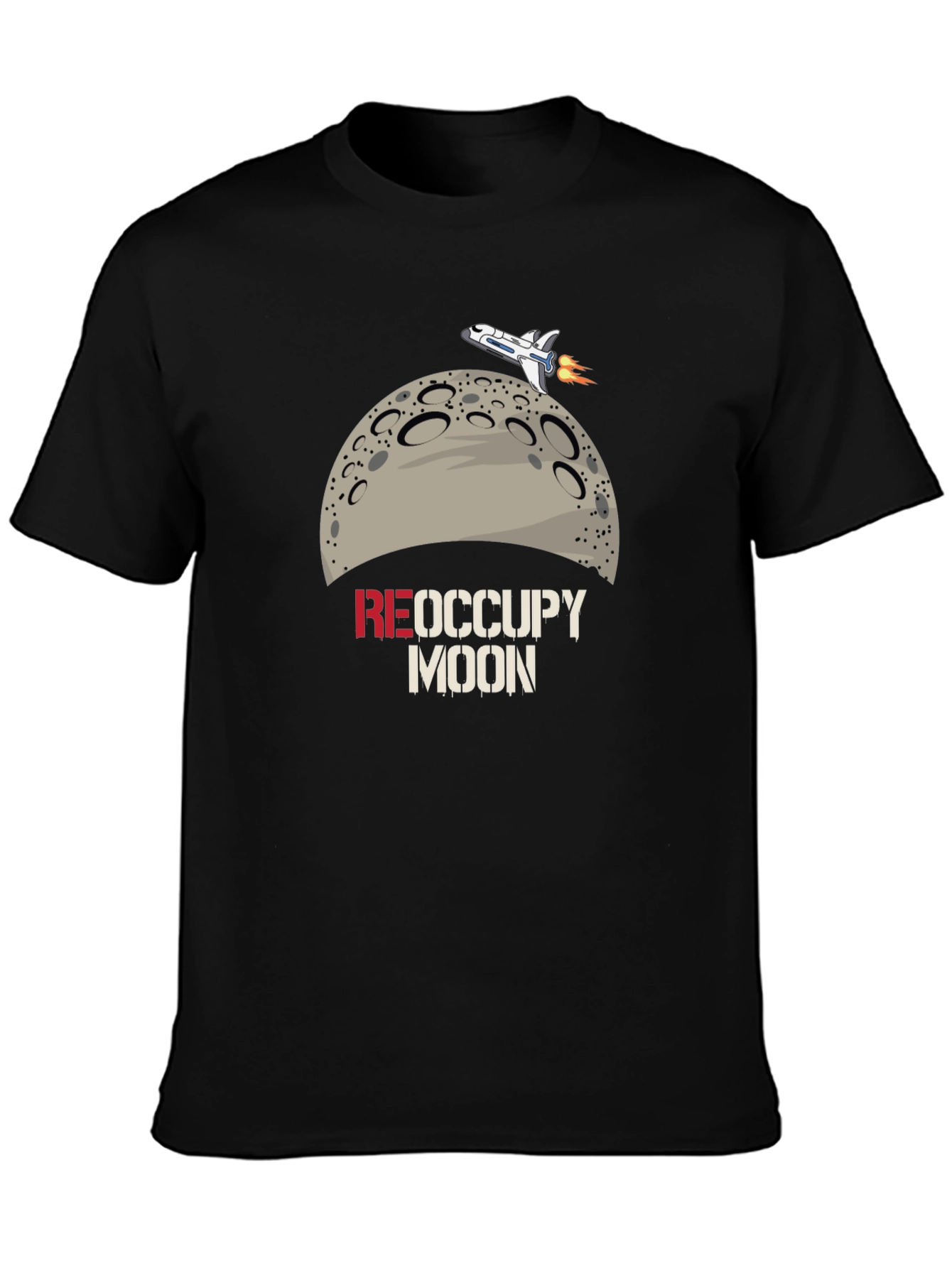 Occupy Moon Graphic T-Shirt - Space Adventure Tee