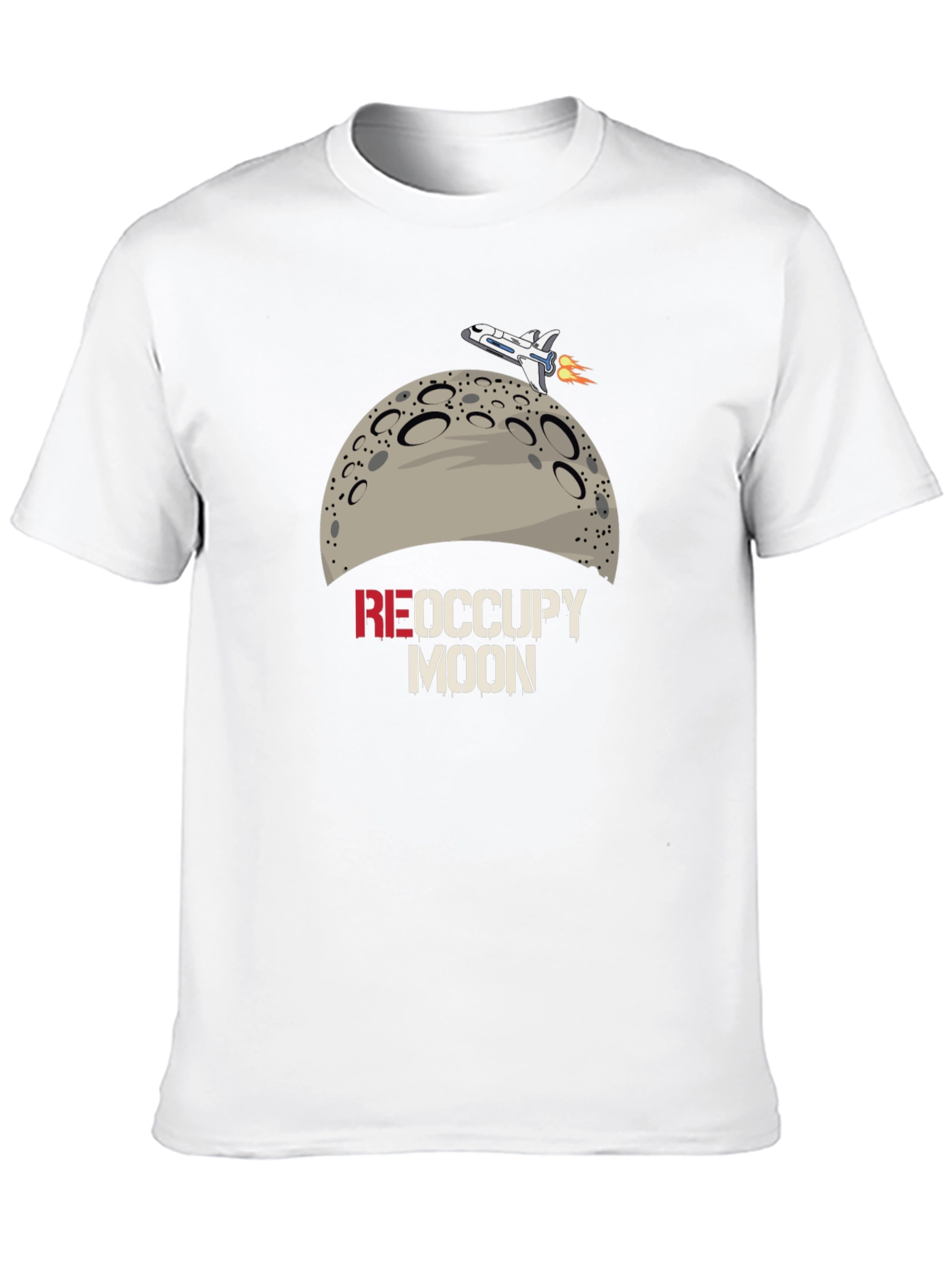 Occupy Moon Graphic T-Shirt - Space Adventure Tee