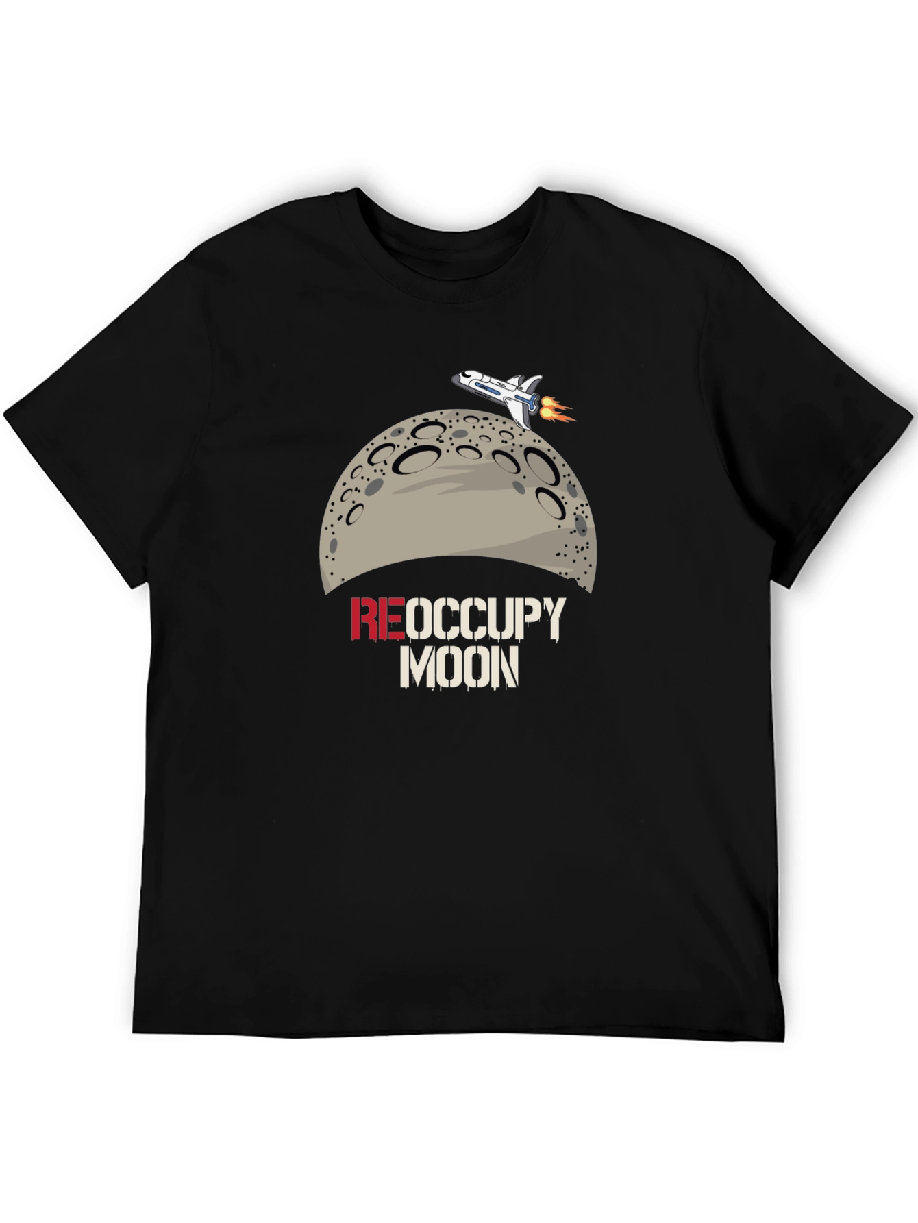 Occupy Moon Graphic T-Shirt - Space Adventure Tee