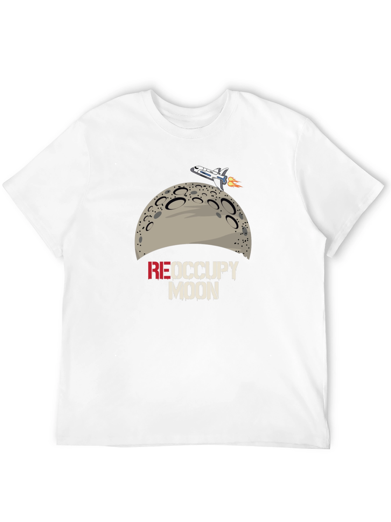 Occupy Moon Graphic T-Shirt - Space Adventure Tee
