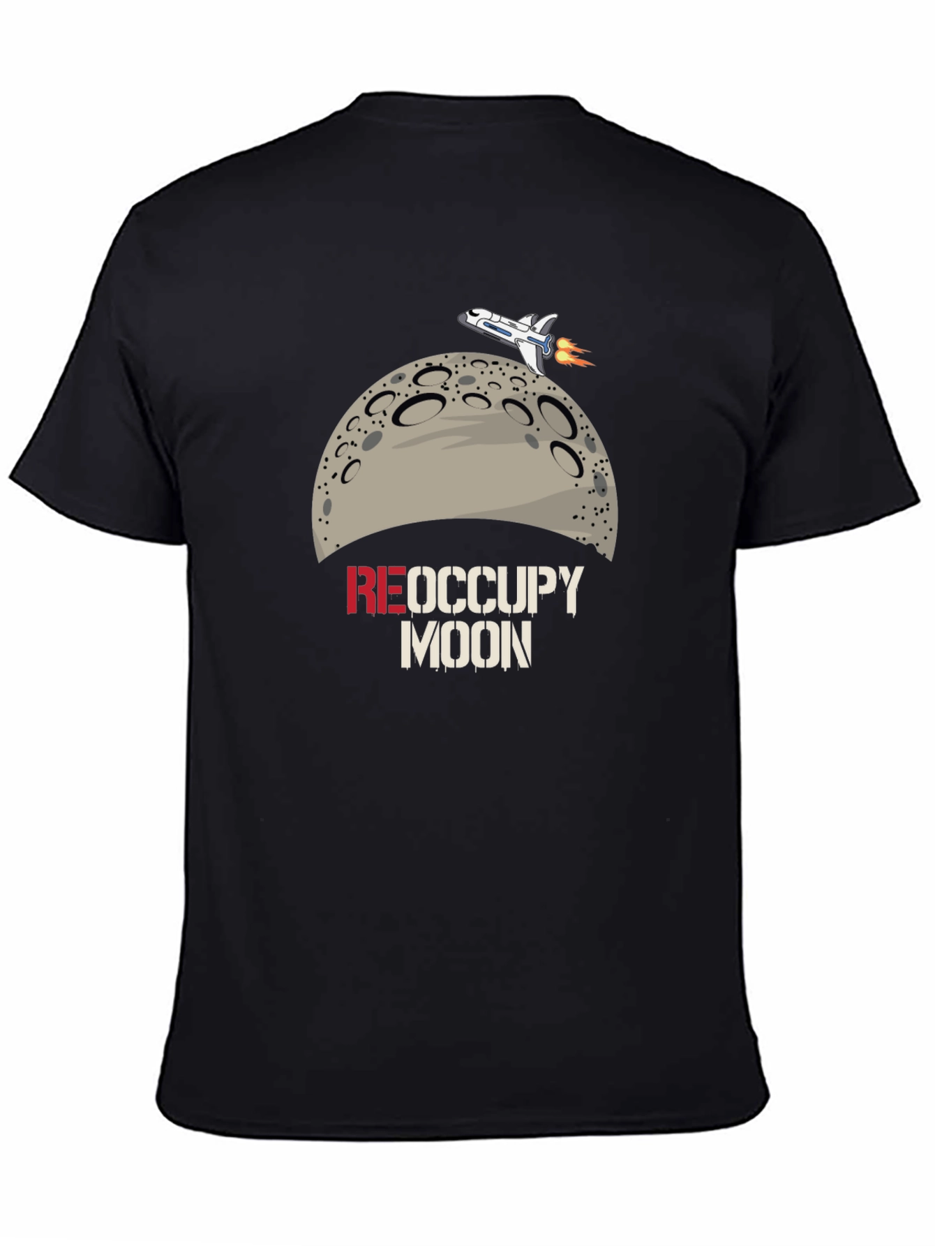 Occupy Moon Graphic T-Shirt - Space Adventure Tee