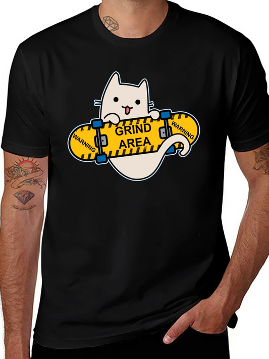 Grind Area Cat Skateboard T-Shirt