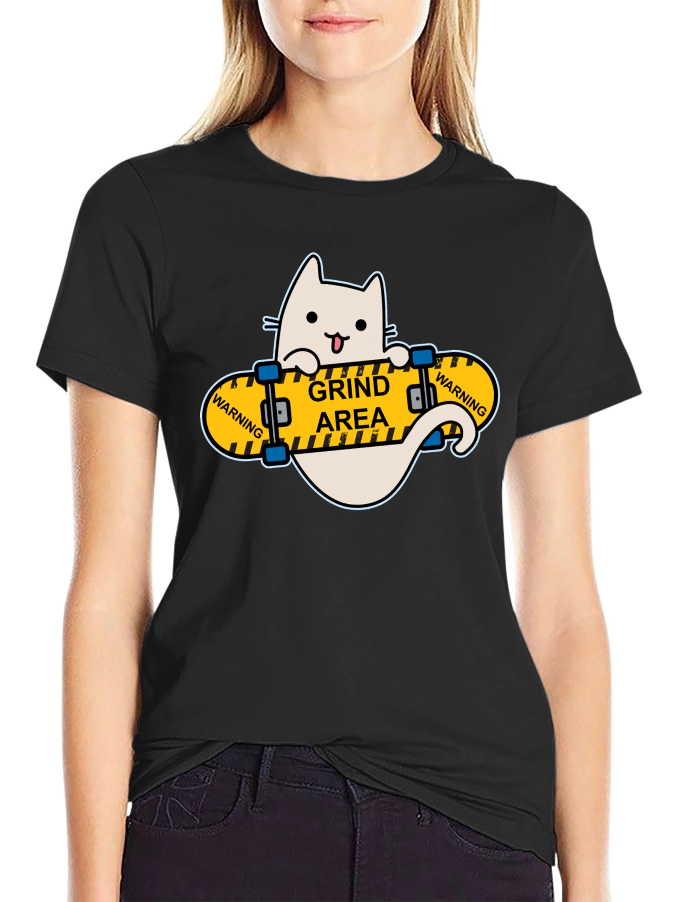 Grind Area Cat Skateboard T-Shirt