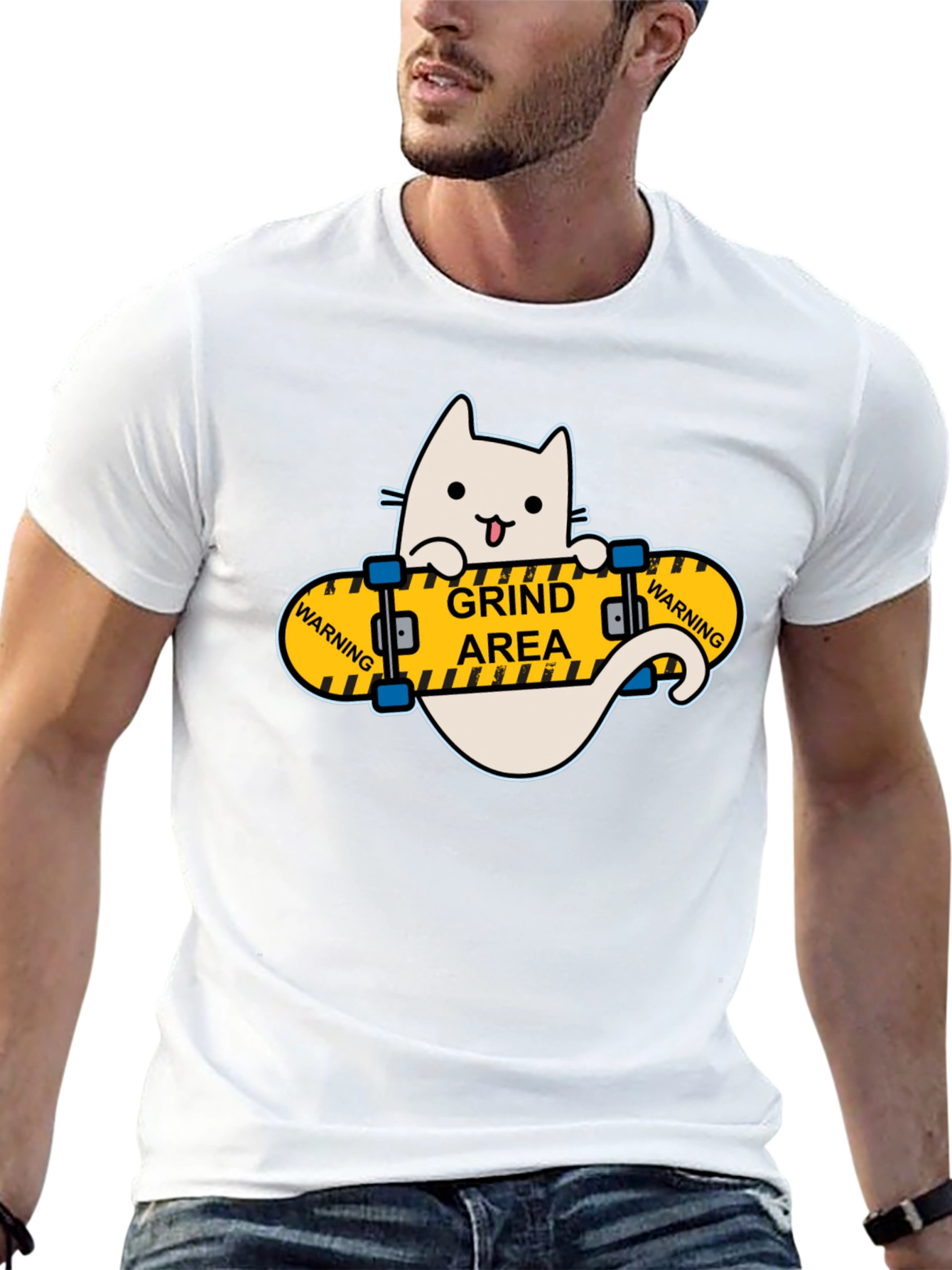Grind Area Cat Skateboard T-Shirt
