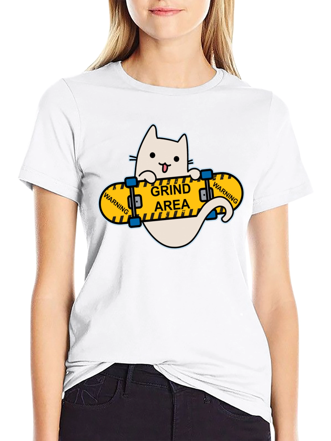 Grind Area Cat Skateboard T-Shirt