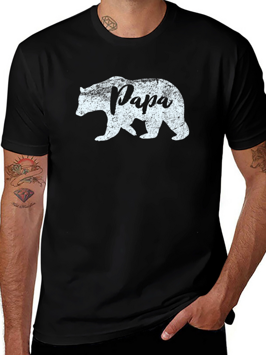 Papa Bear T-Shirt - Mens Black Graphic Tee