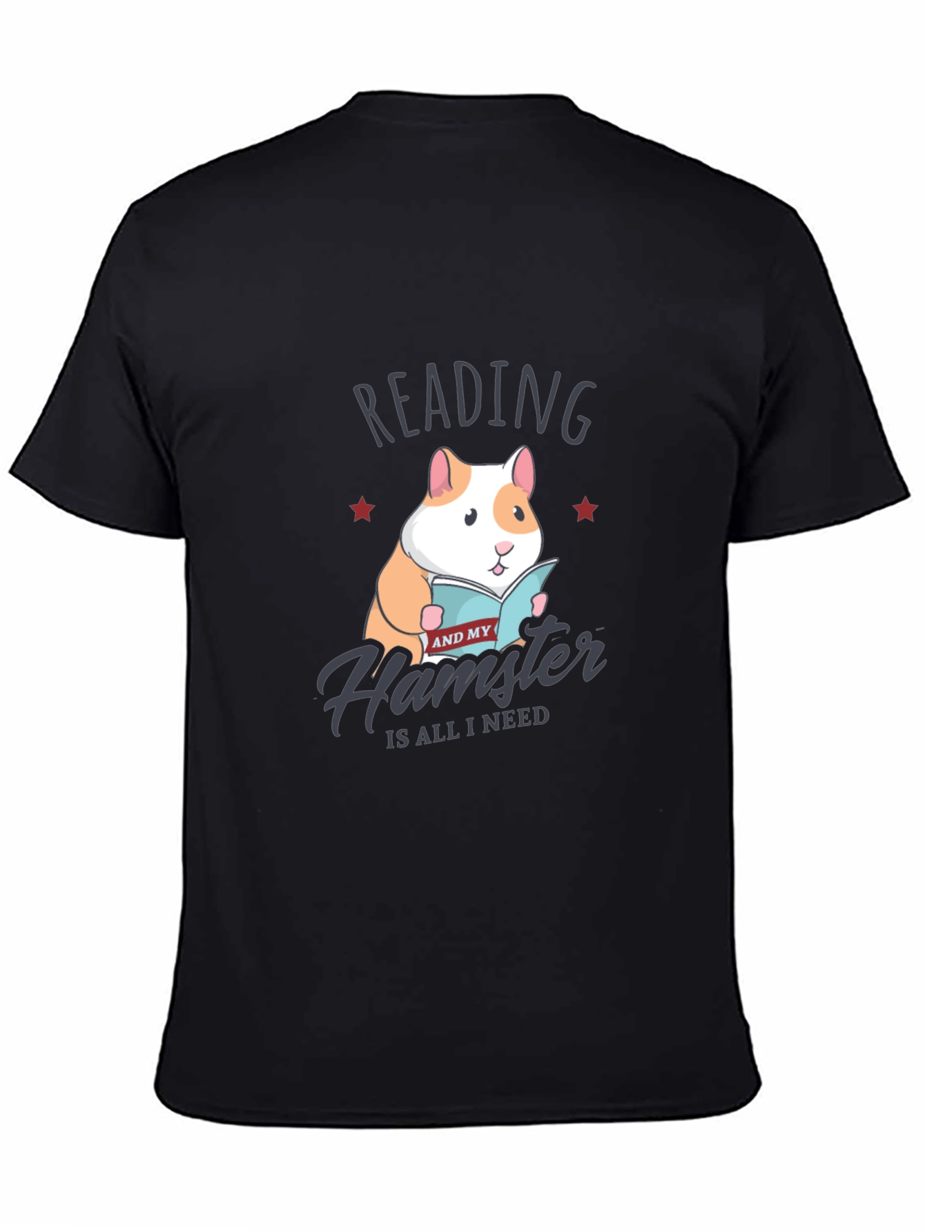 Reading Hamster T-Shirt:  Cute Graphic Tee