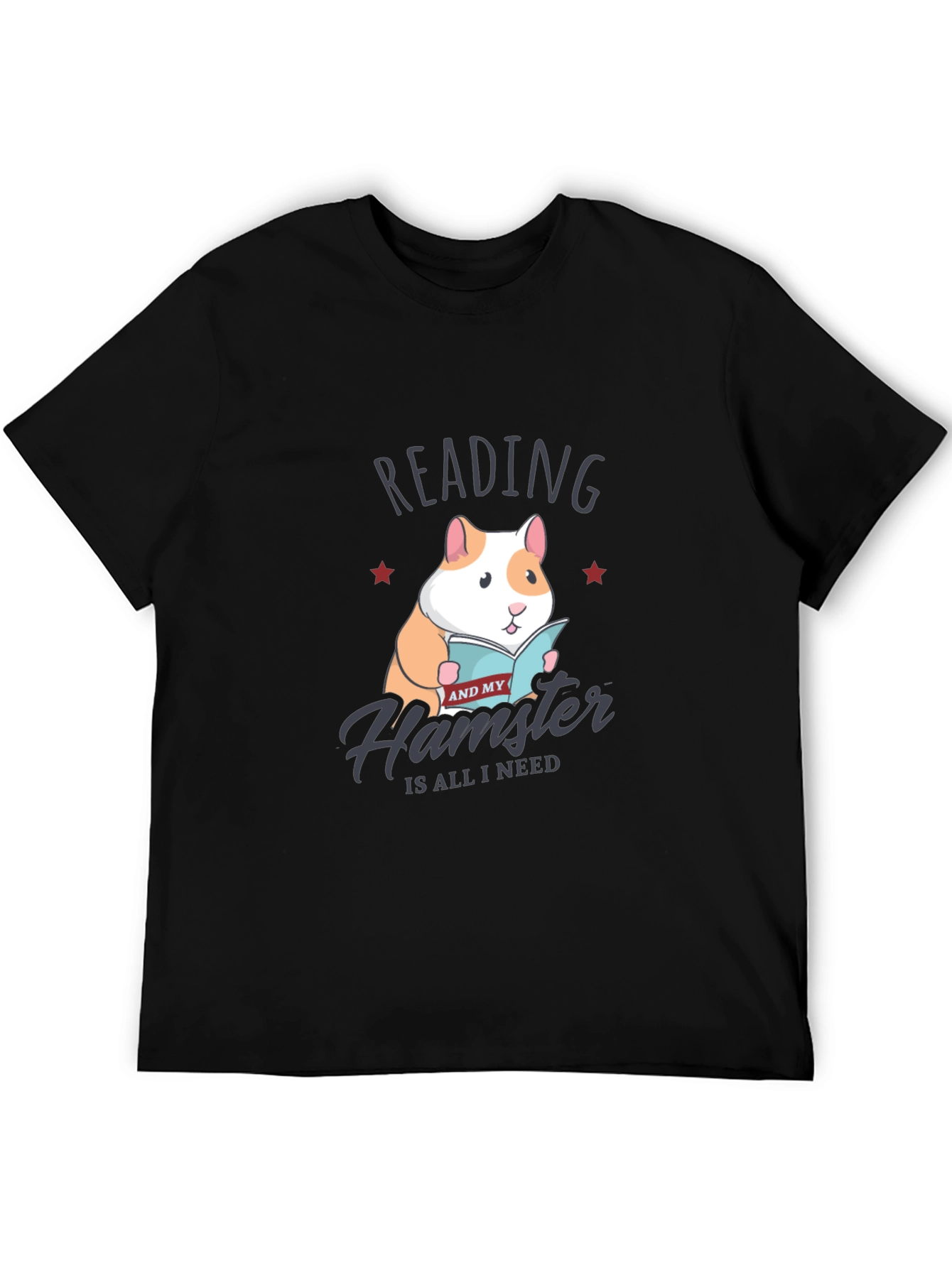 Reading Hamster T-Shirt:  Cute Graphic Tee