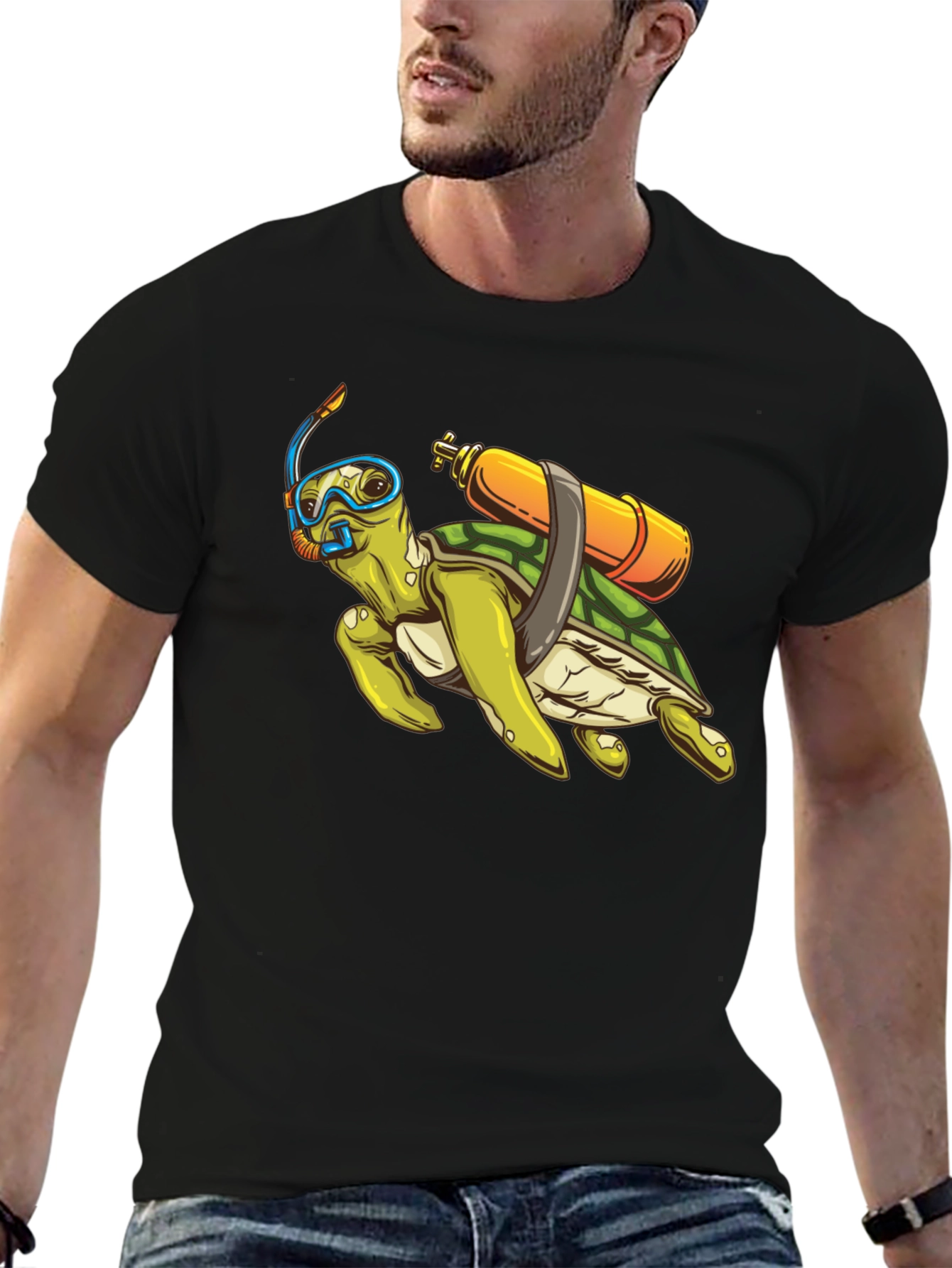 Diving Turtle Graphic Tee