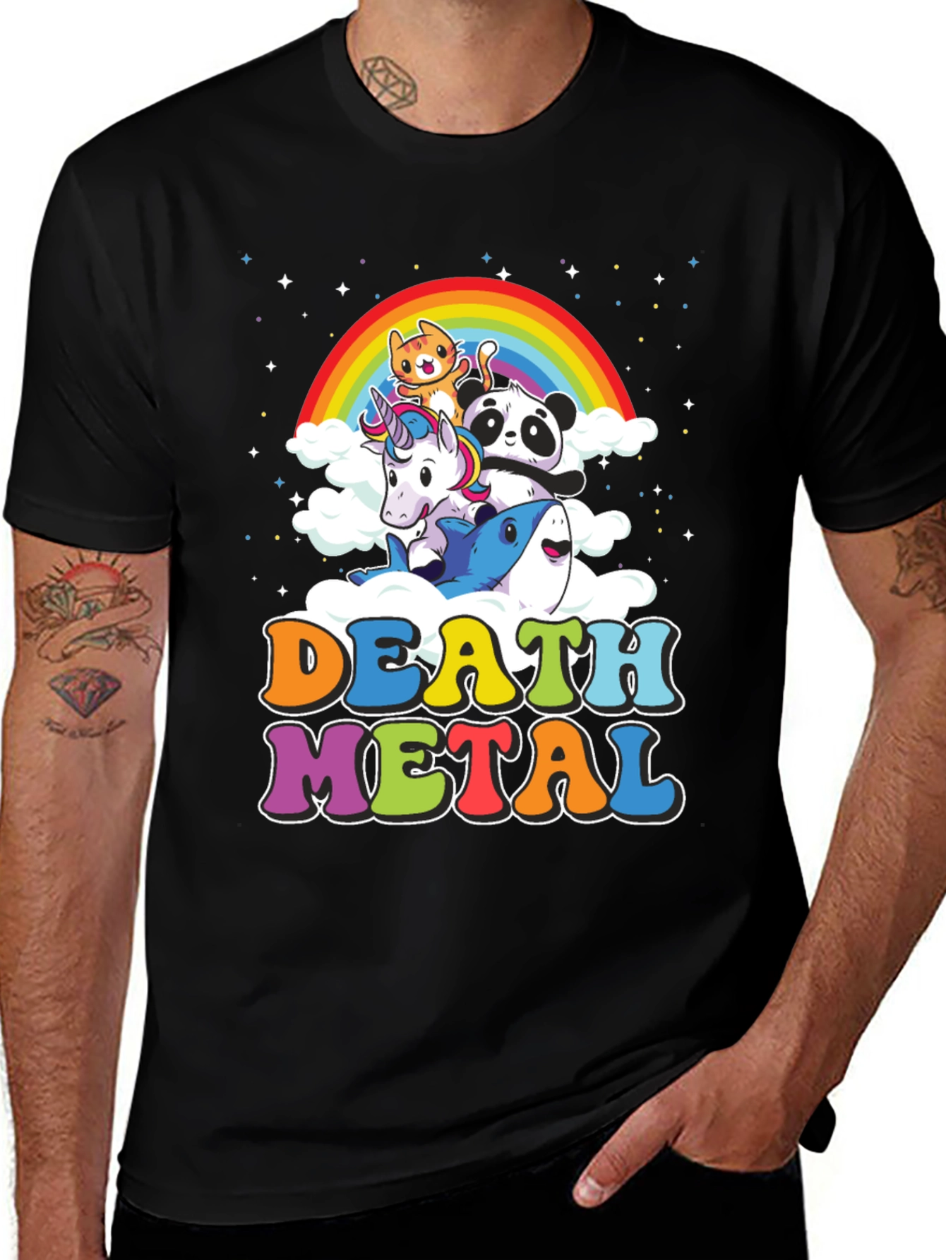 Death Metal Rainbow Animals T-Shirt