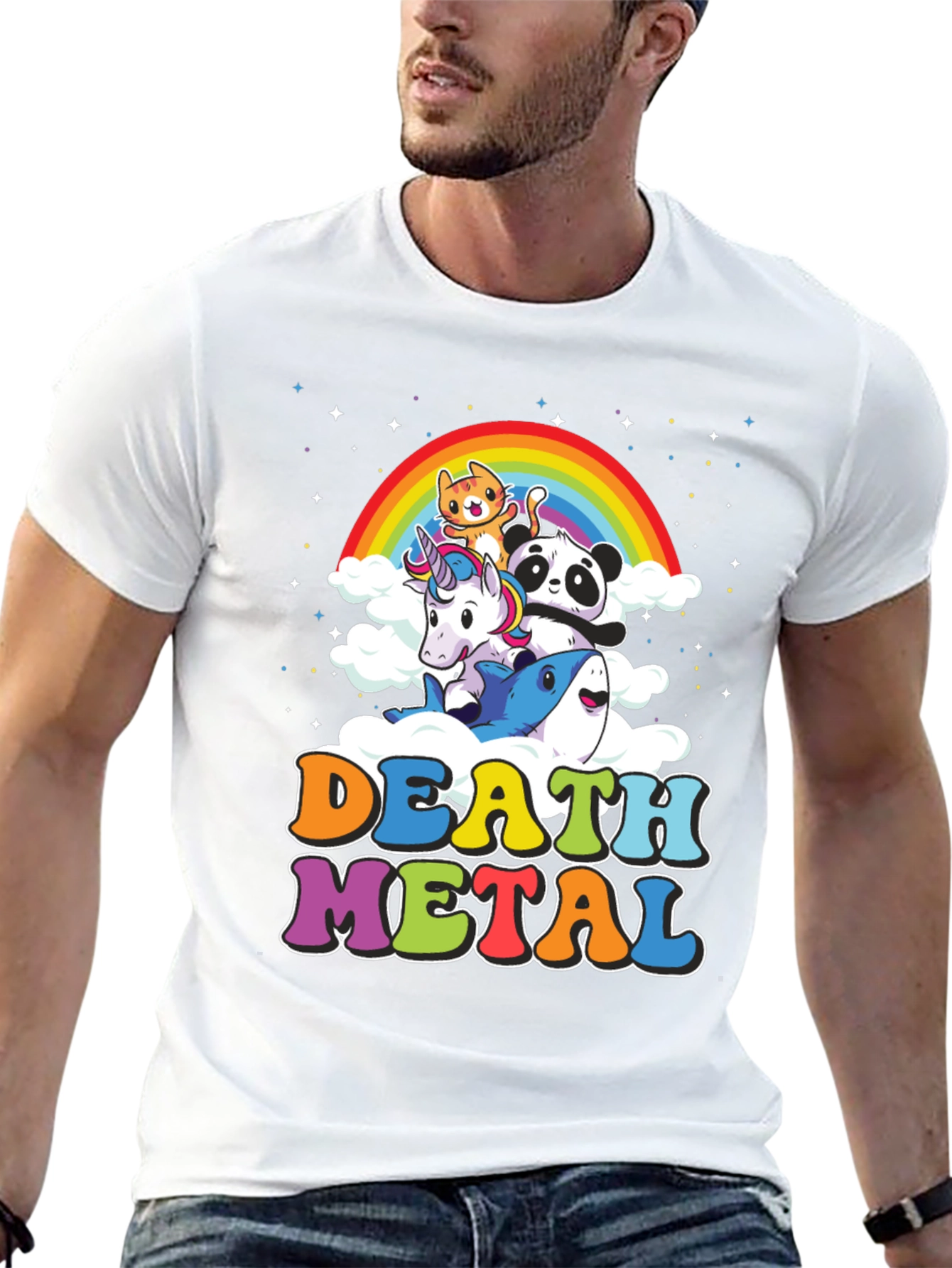 Death Metal Rainbow Animals T-Shirt