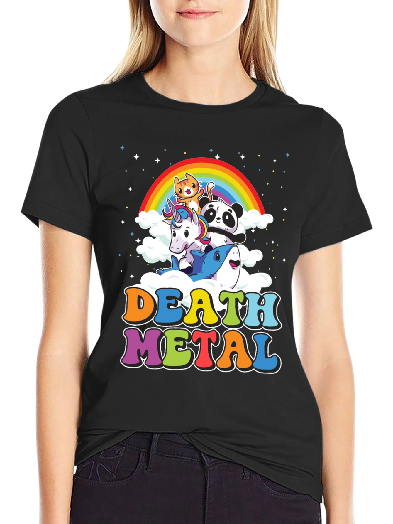 Death Metal Rainbow Animals T-Shirt