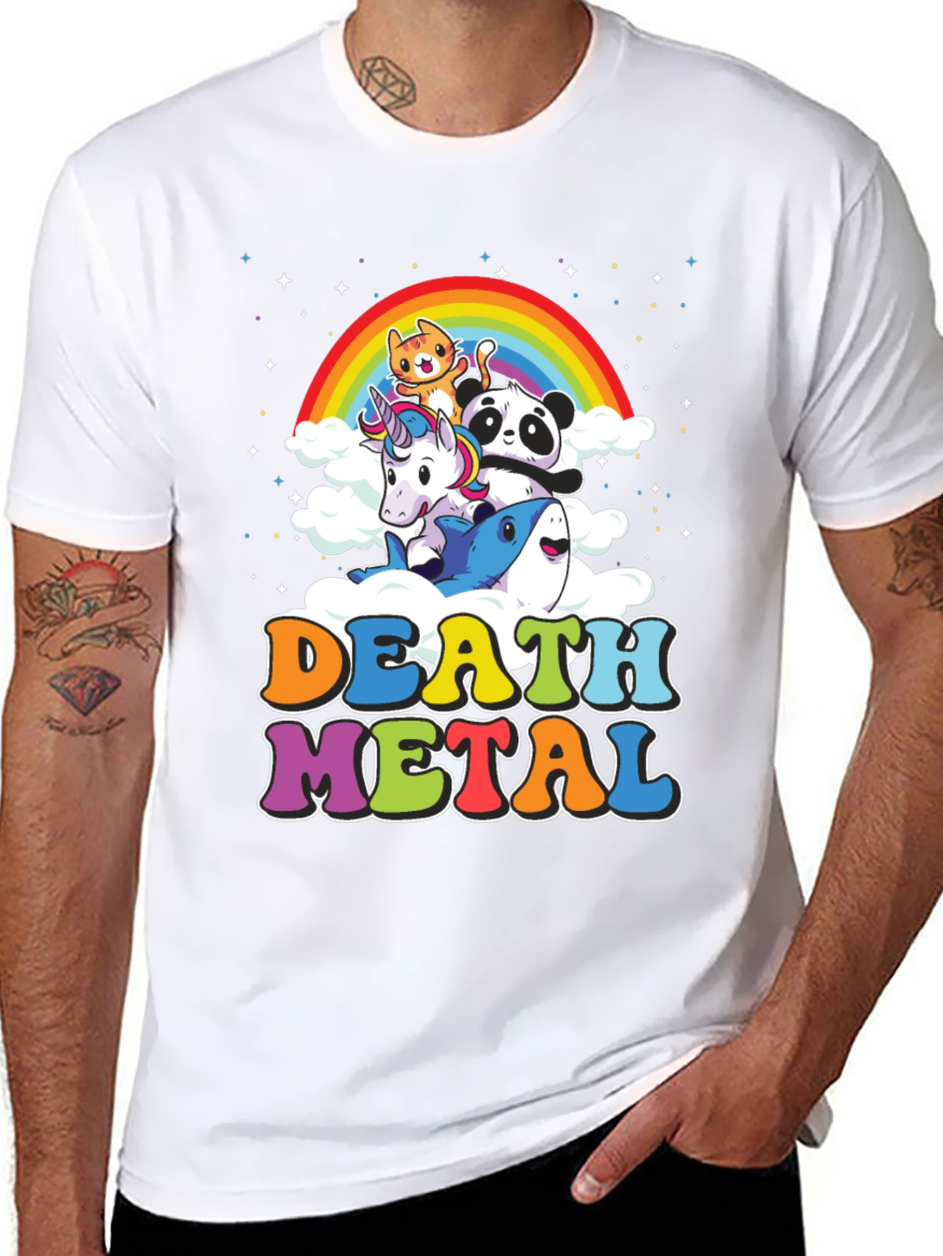 Death Metal Rainbow Animals T-Shirt