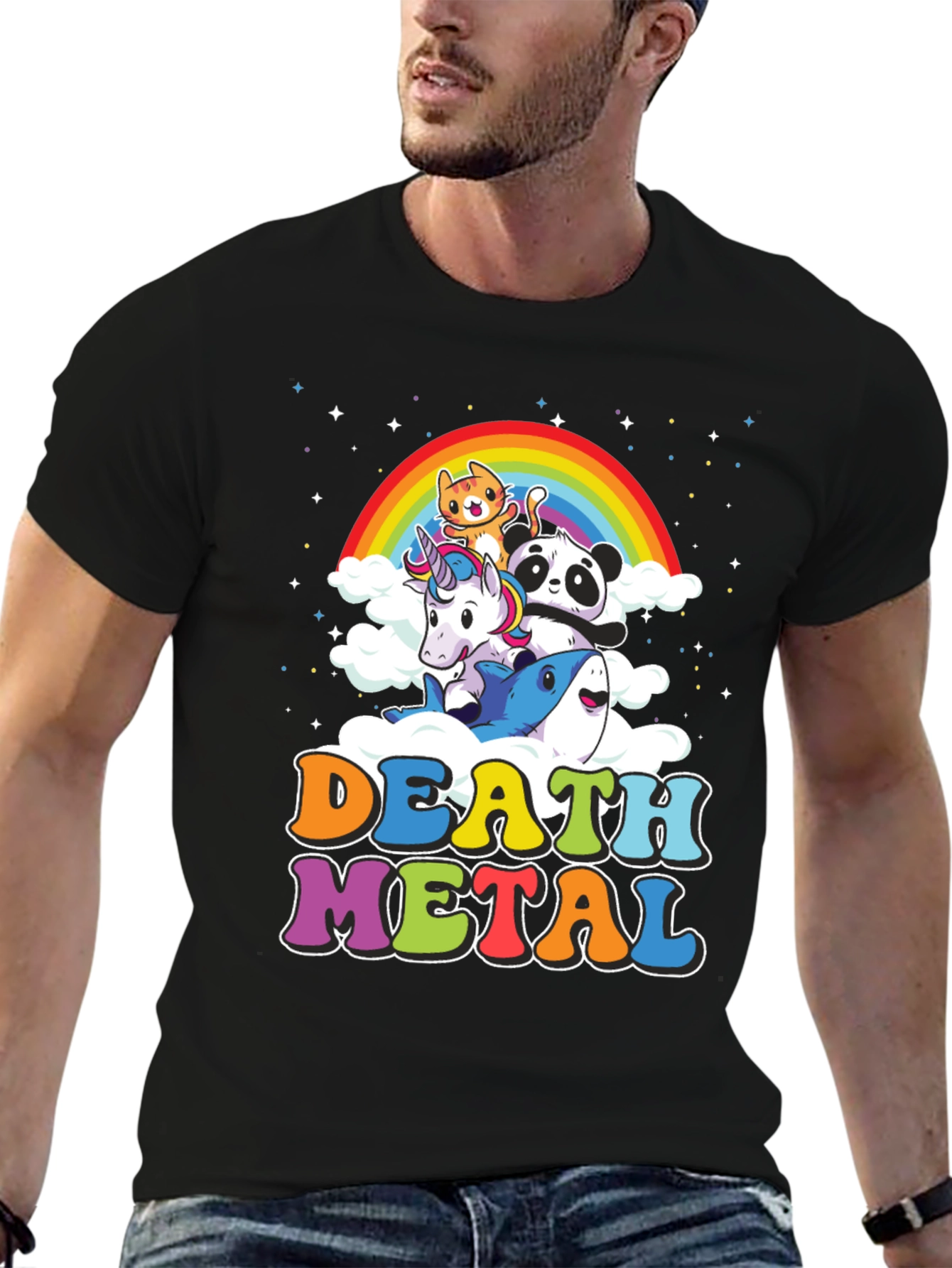 Death Metal Rainbow Animals T-Shirt