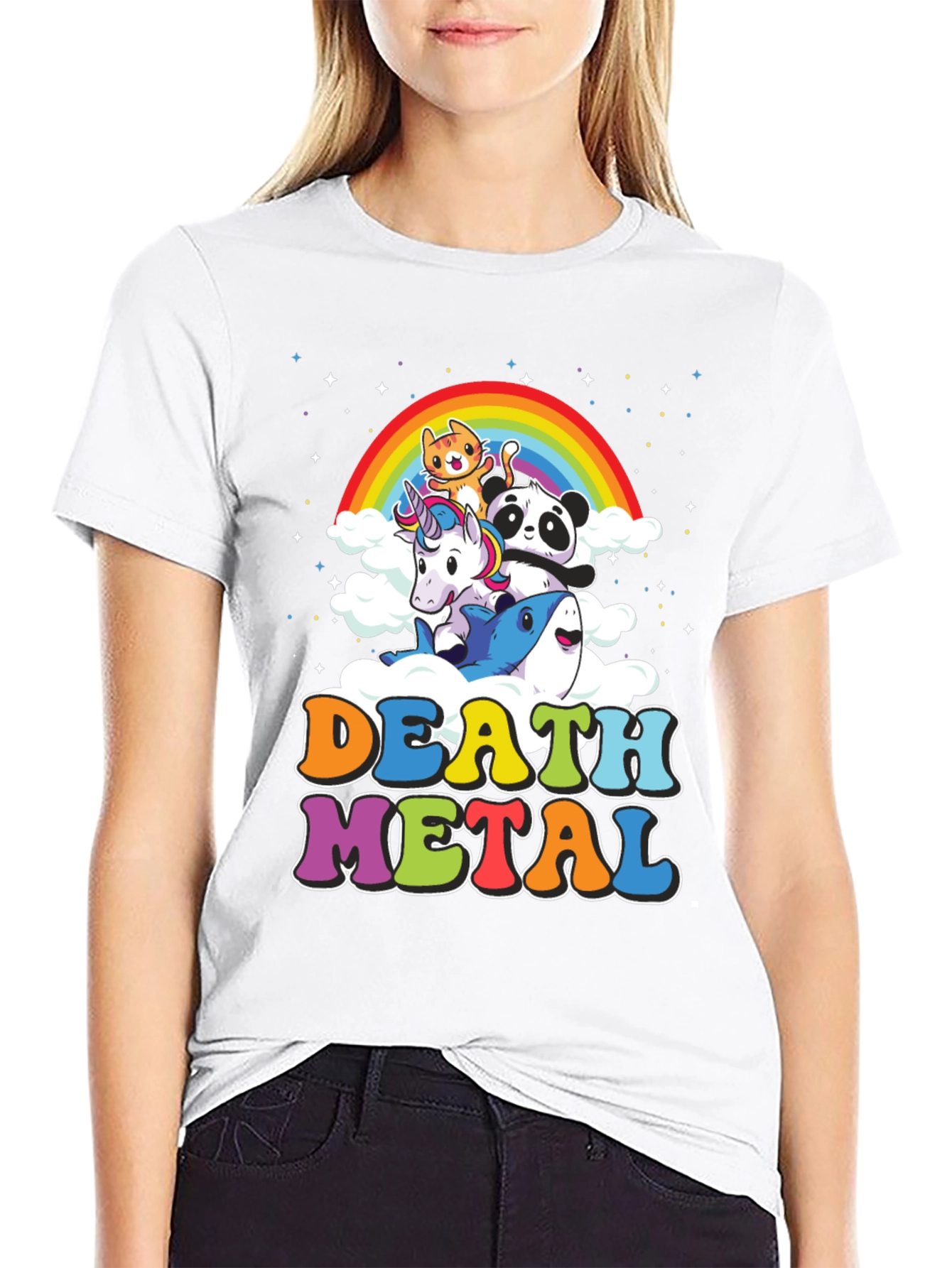 Death Metal Rainbow Animals T-Shirt