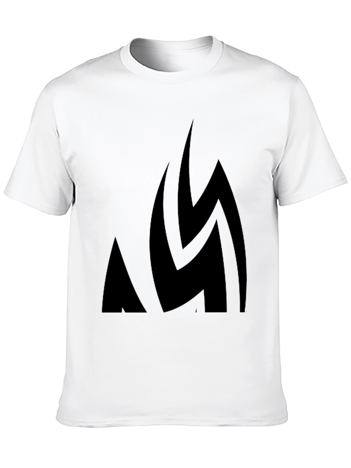 Bold Abstract Black Graphic Tee - Modern Casual Style