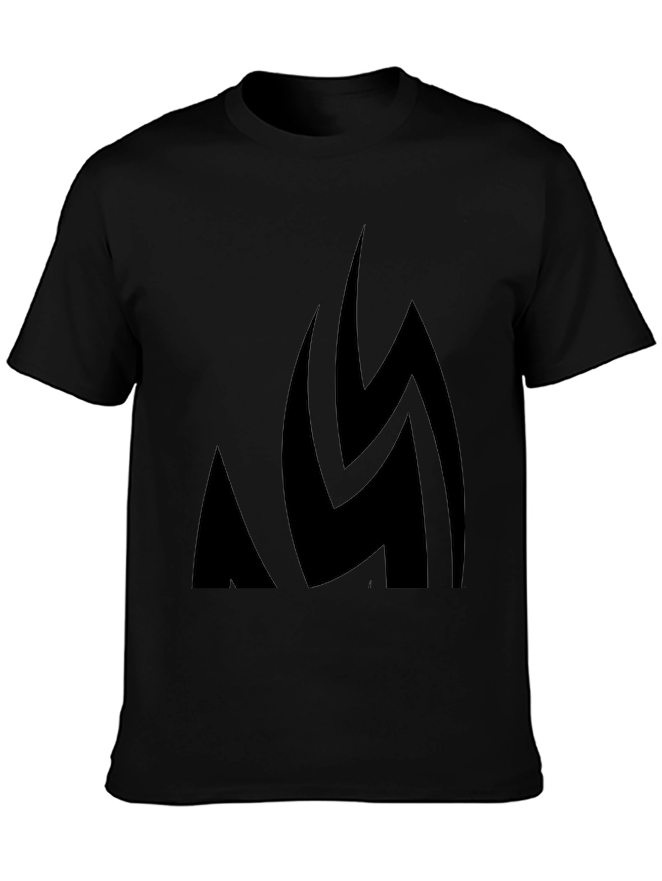 Bold Abstract Black Graphic Tee - Modern Casual Style
