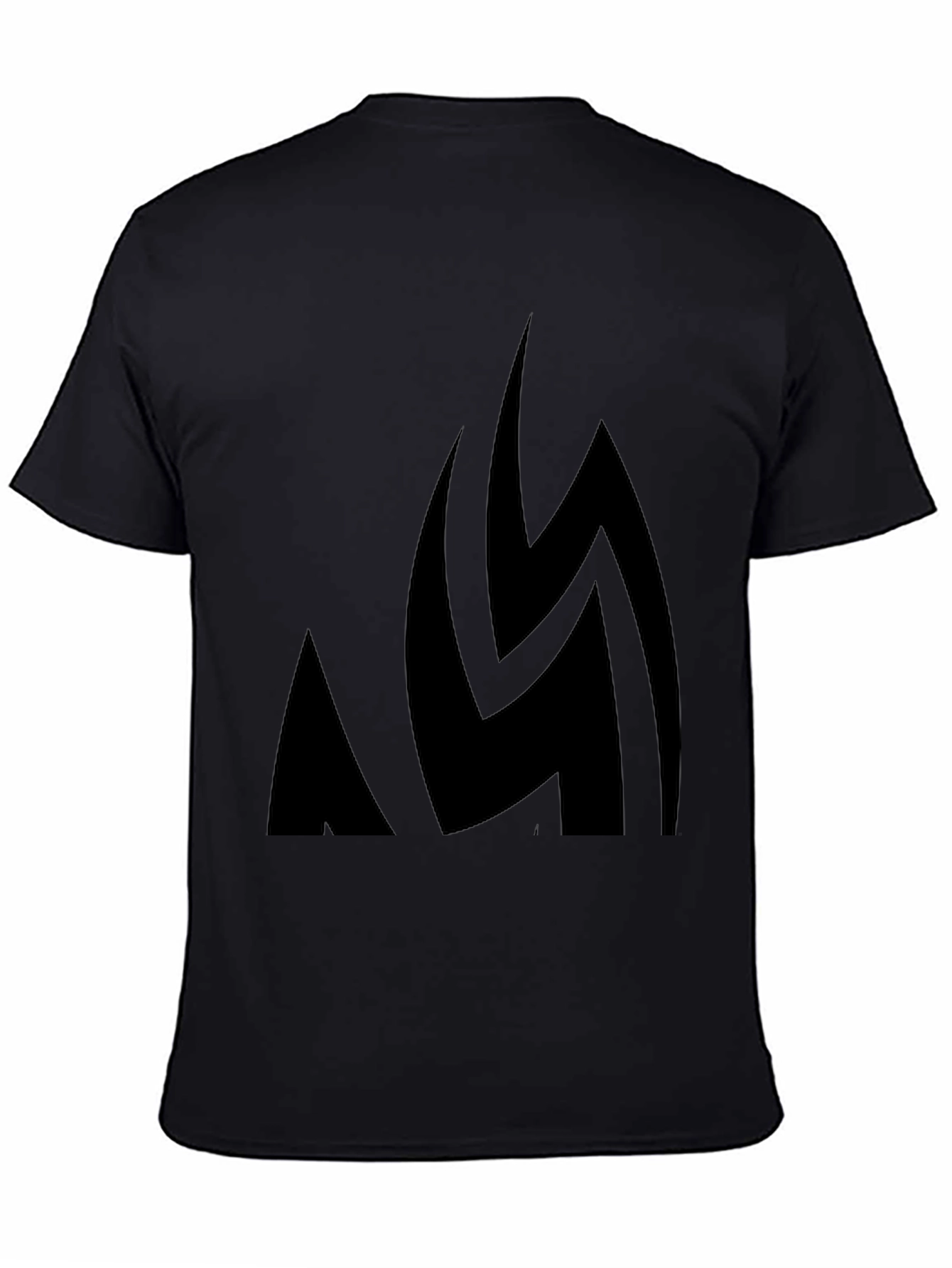 Bold Abstract Black Graphic Tee - Modern Casual Style