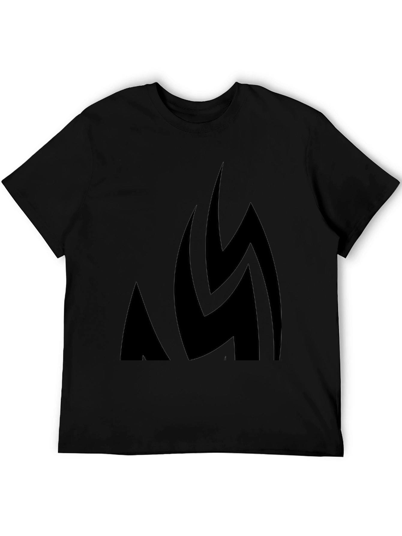 Bold Abstract Black Graphic Tee - Modern Casual Style