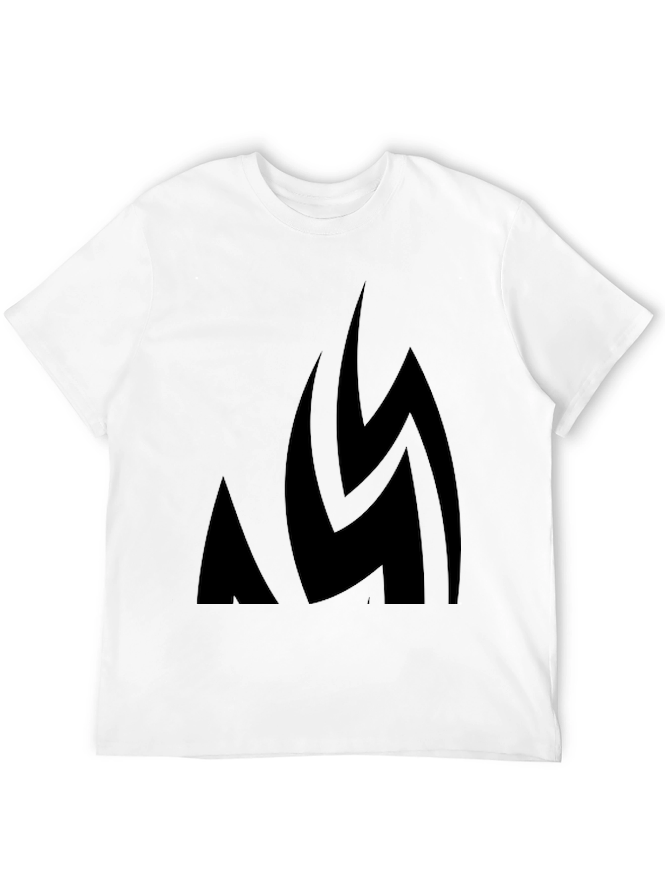 Bold Abstract Black Graphic Tee - Modern Casual Style