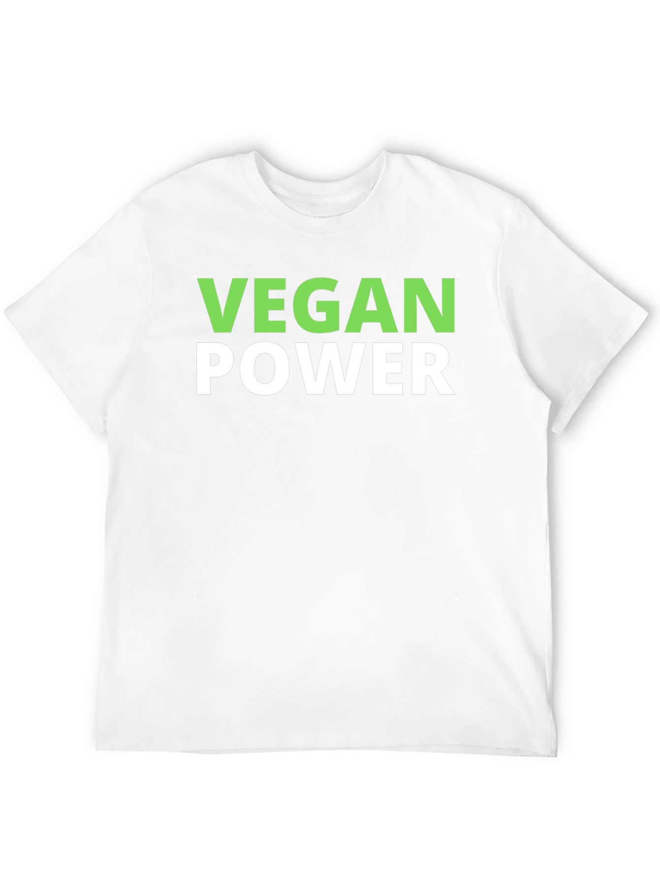 Vegan Power T-Shirt - Black Crew Neck Tee