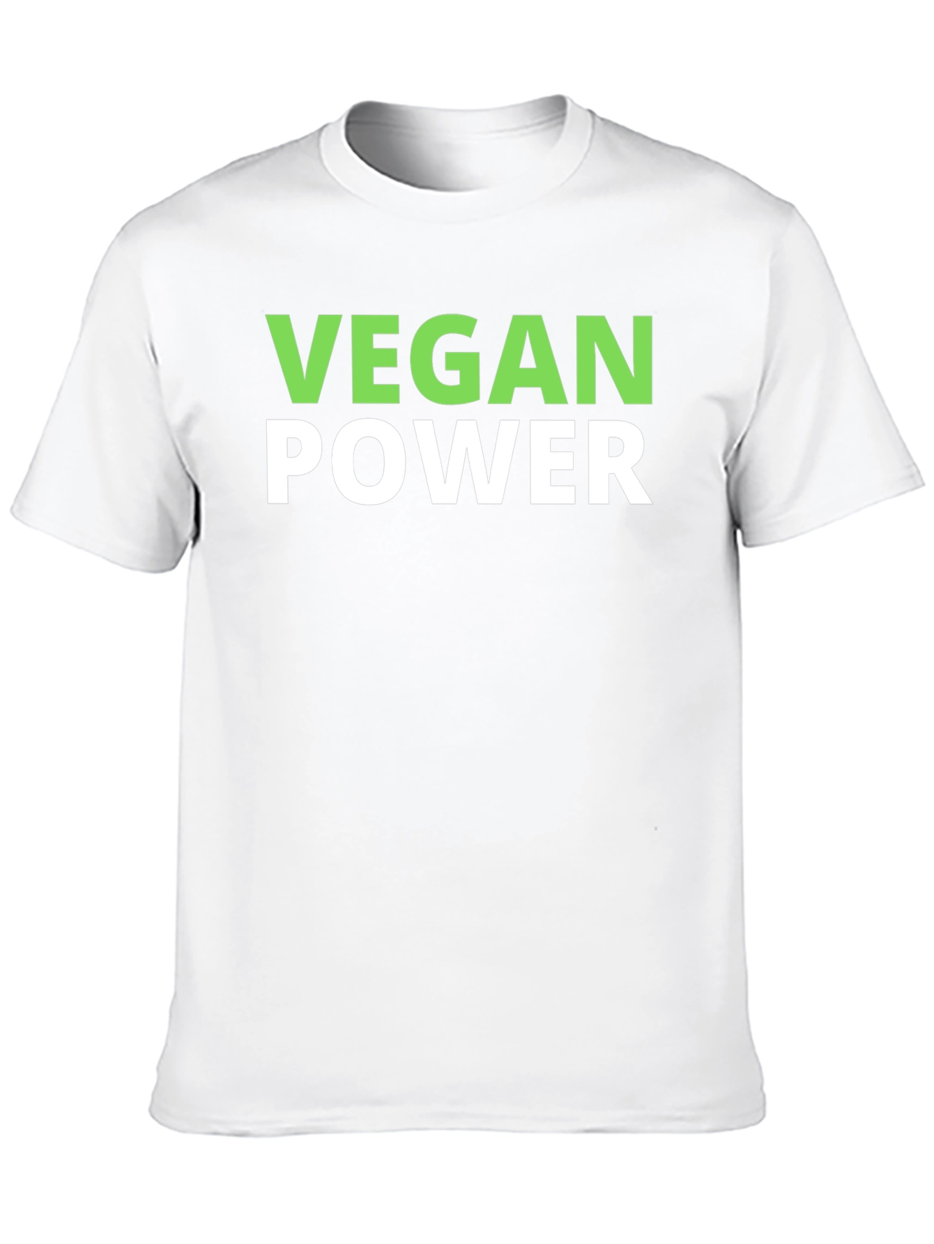 Vegan Power T-Shirt - Black Crew Neck Tee