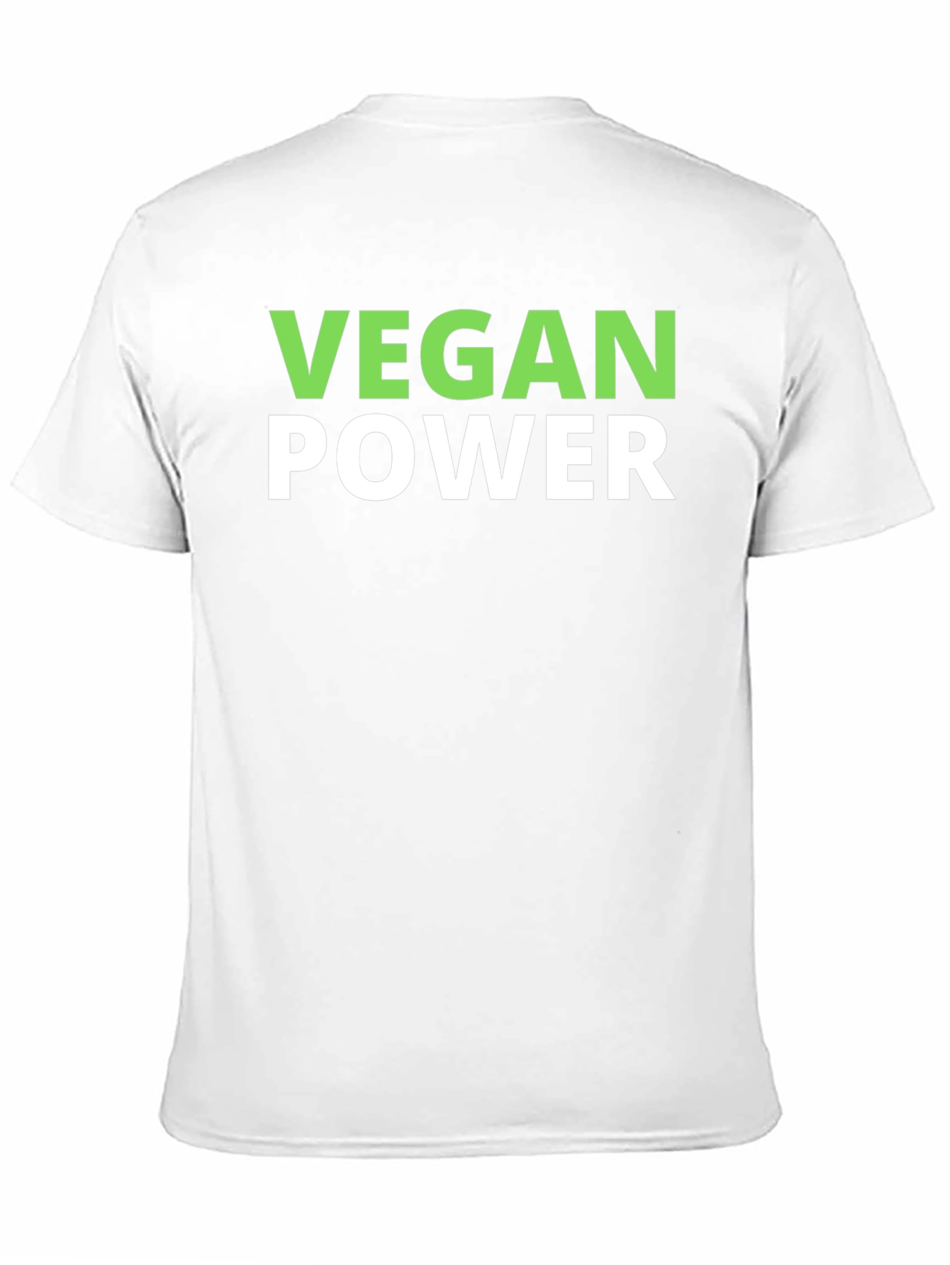 Vegan Power T-Shirt - Black Crew Neck Tee