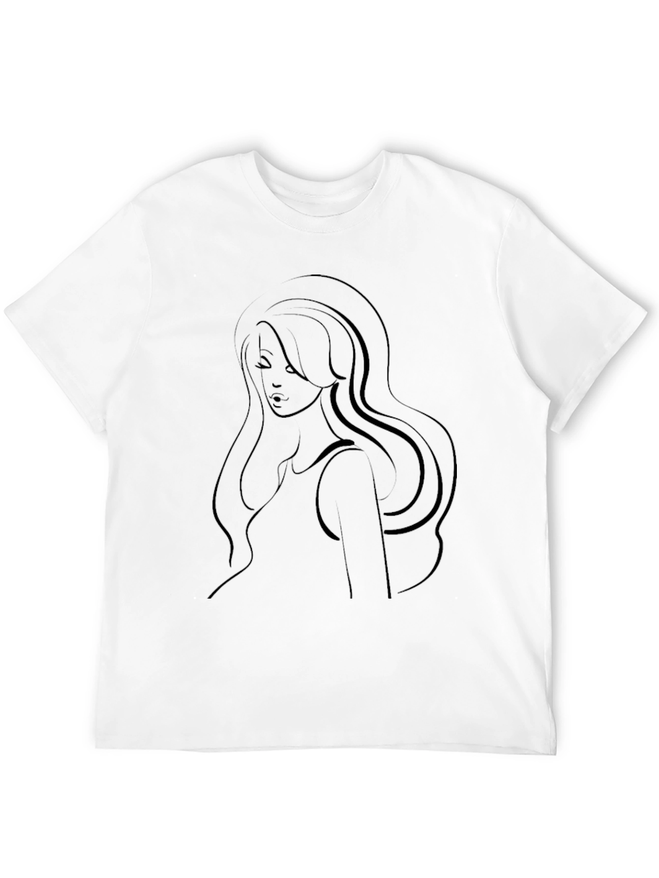 Elegant Woman Silhouette Black Graphic Tee