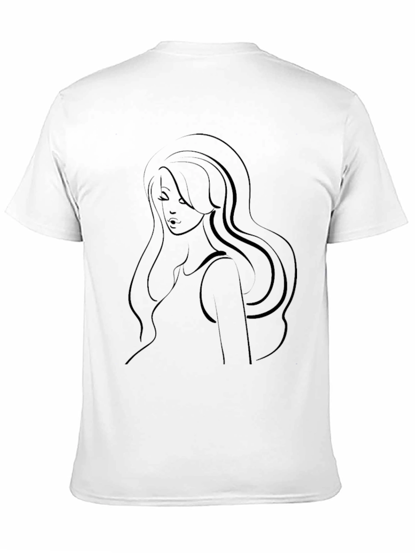 Elegant Woman Silhouette Black Graphic Tee