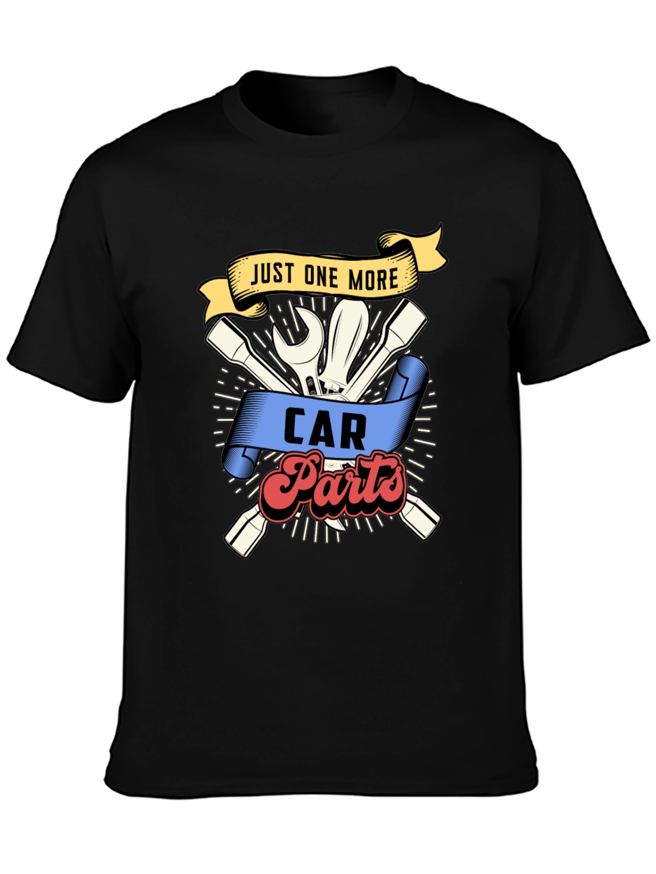 Just One More Car Parts Mechanic Black T-Shirt