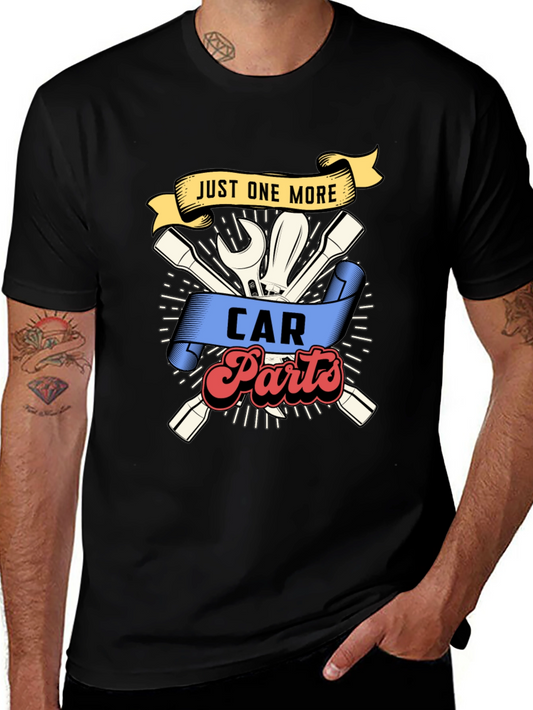 Just One More Car Parts Mechanic Black T-Shirt