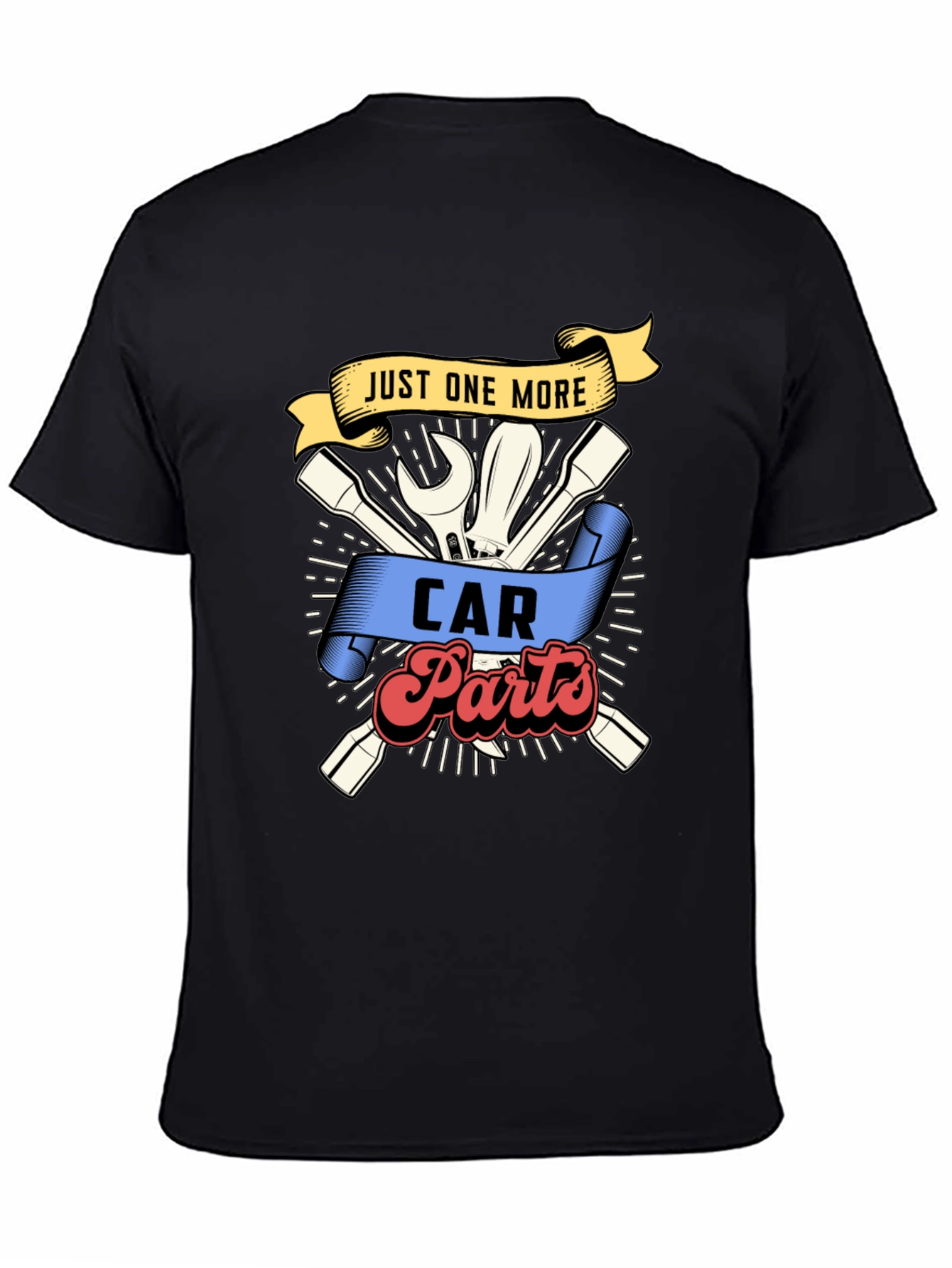 Just One More Car Parts Mechanic Black T-Shirt