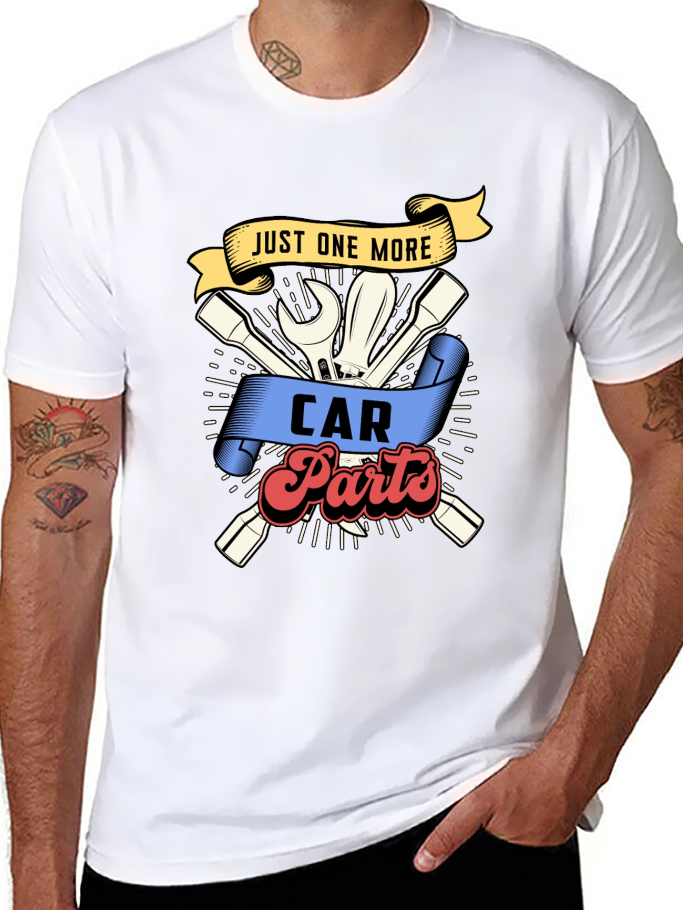 Just One More Car Parts Mechanic Black T-Shirt