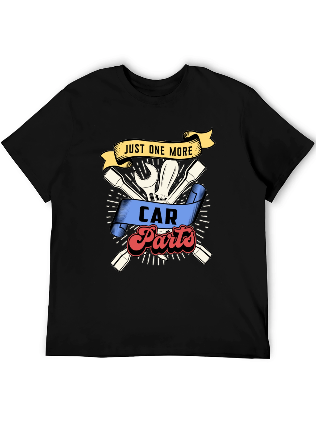 Just One More Car Parts Mechanic Black T-Shirt