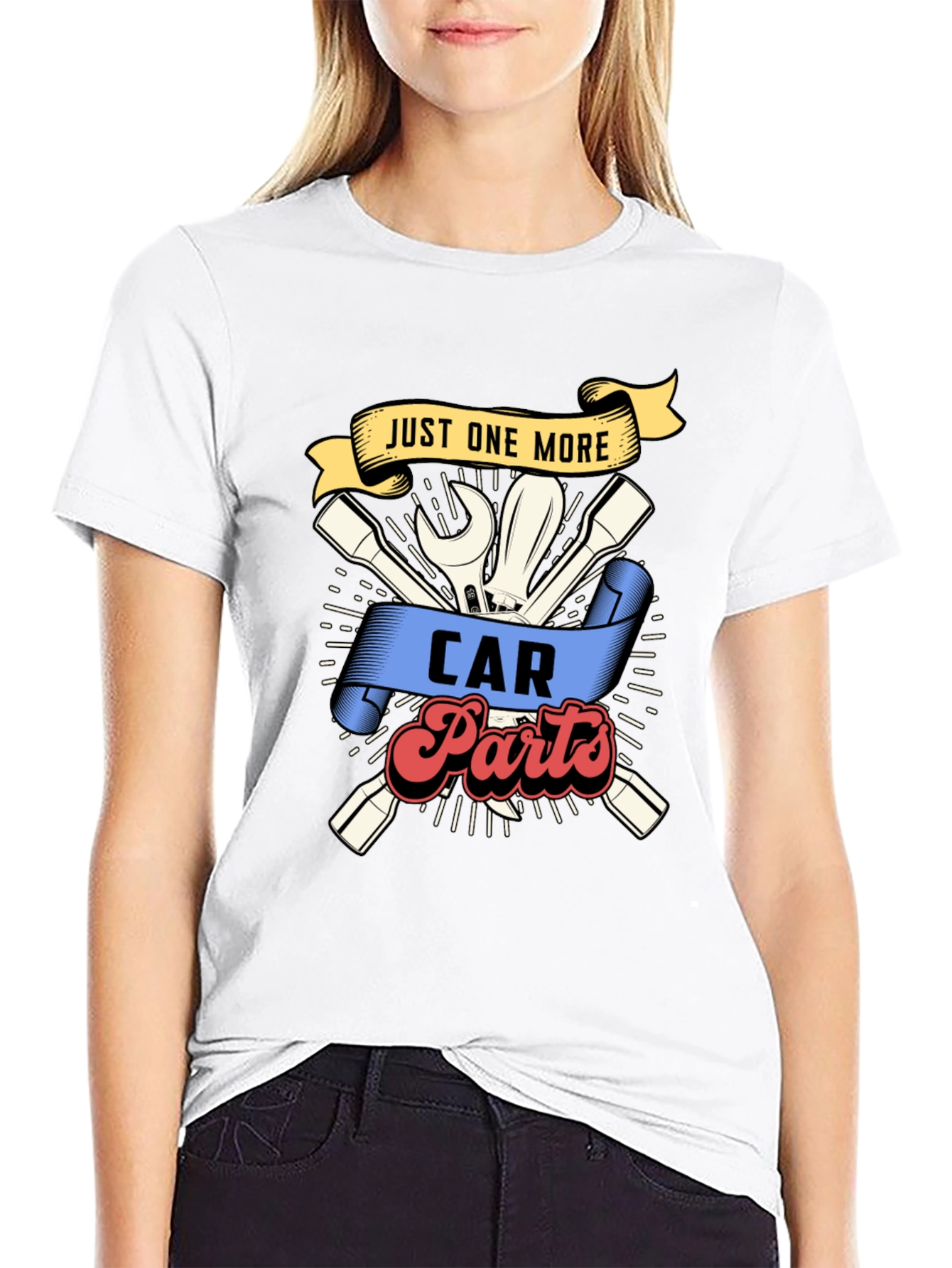 Just One More Car Parts Mechanic Black T-Shirt