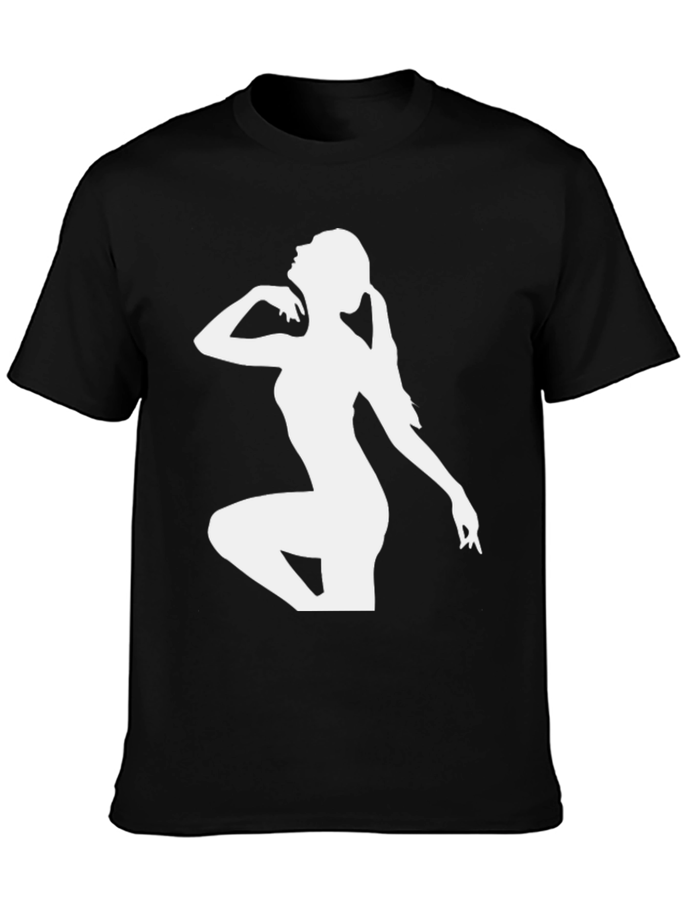 Silhouette Tee - Sleek Black Graphic T-Shirt
