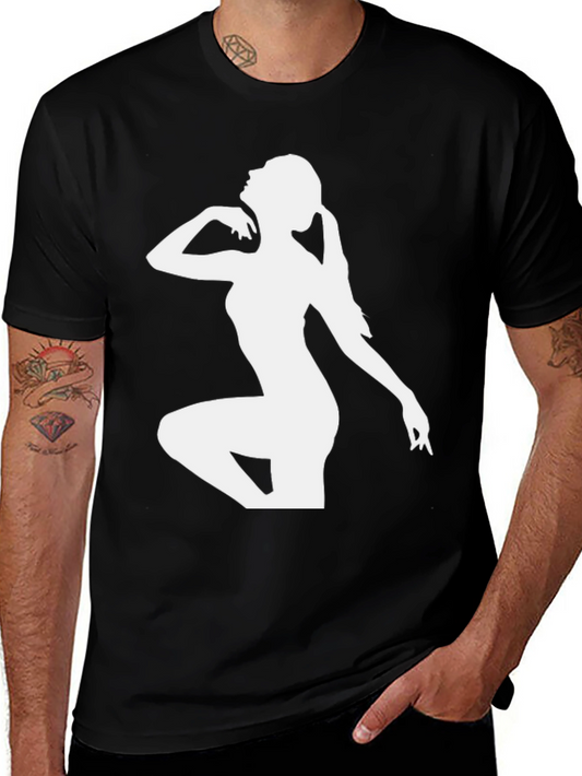 Silhouette Tee - Sleek Black Graphic T-Shirt