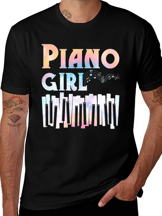 Piano Girl Graphic T-Shirt