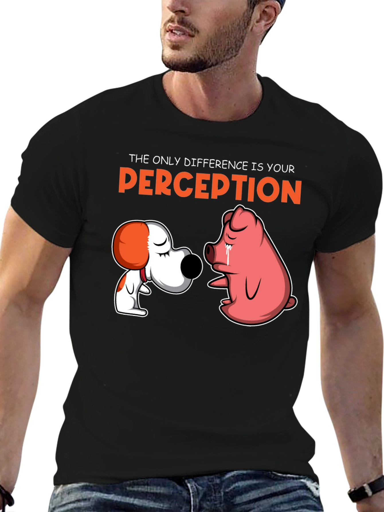 Perception Graphic Tee - Dog and Pig