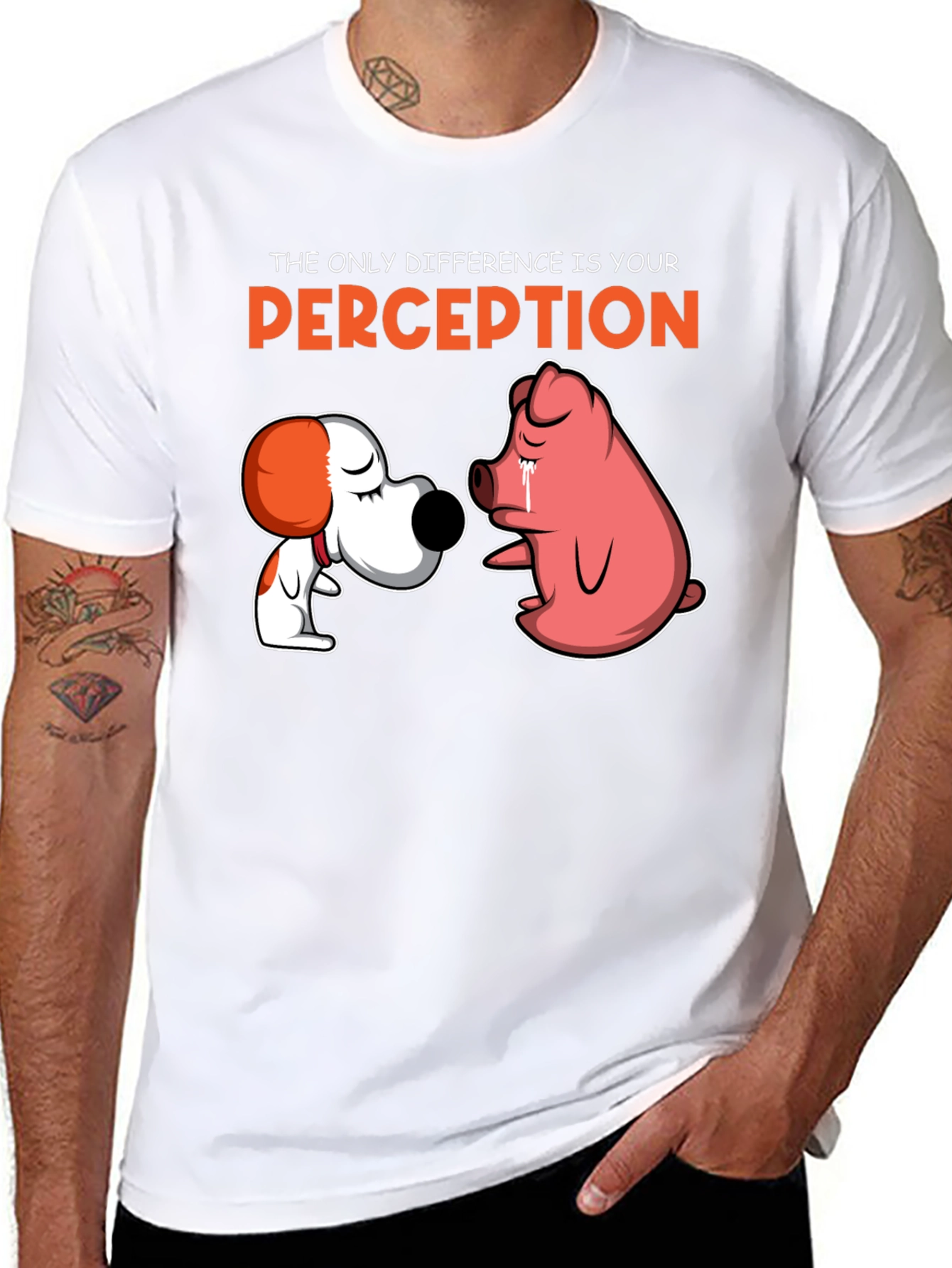 Perception Graphic Tee - Dog and Pig