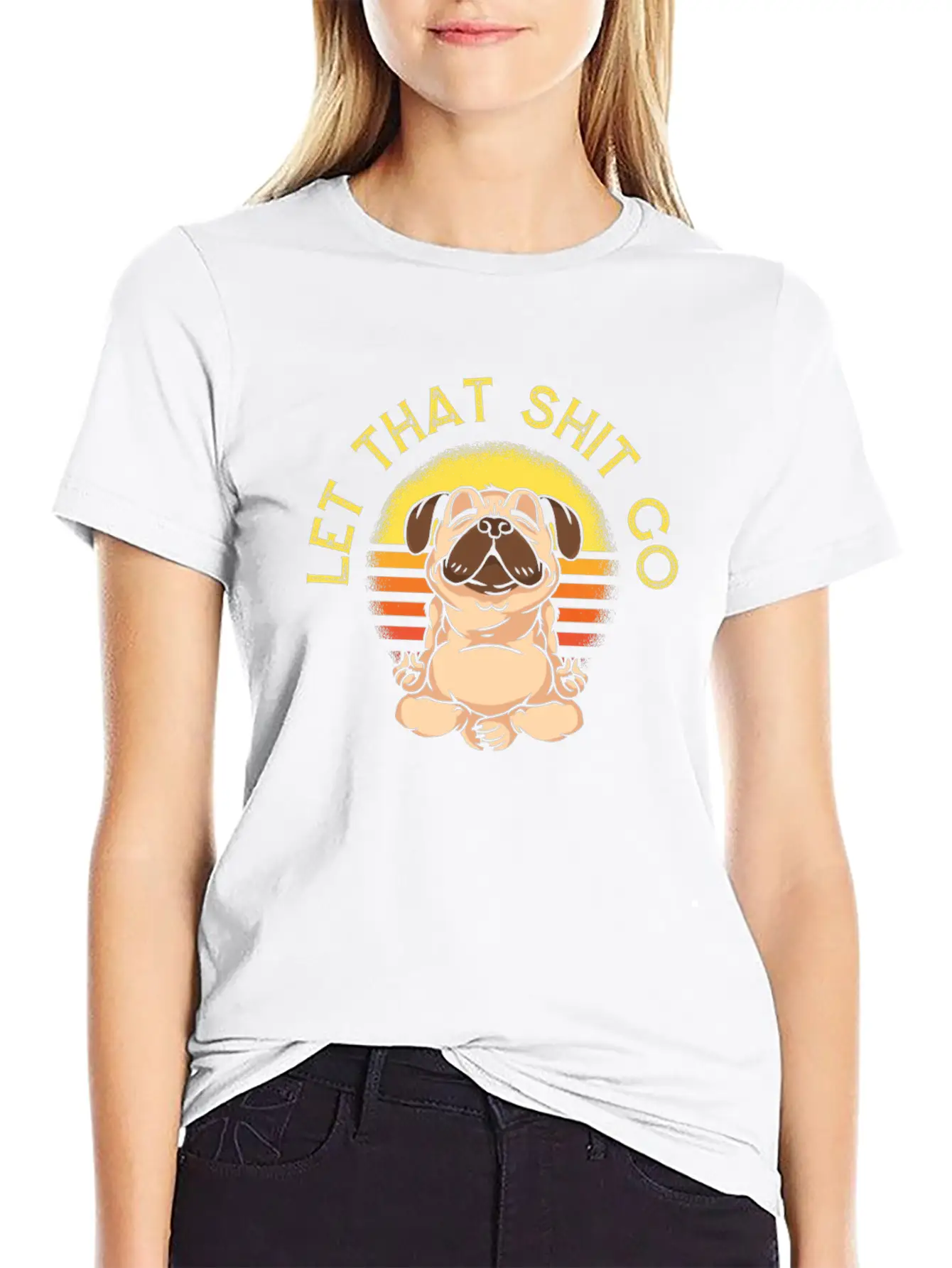 Yoga Cute Yoga Pug Unisex Casual T-Shirt – Clean Design For Daily Comfort